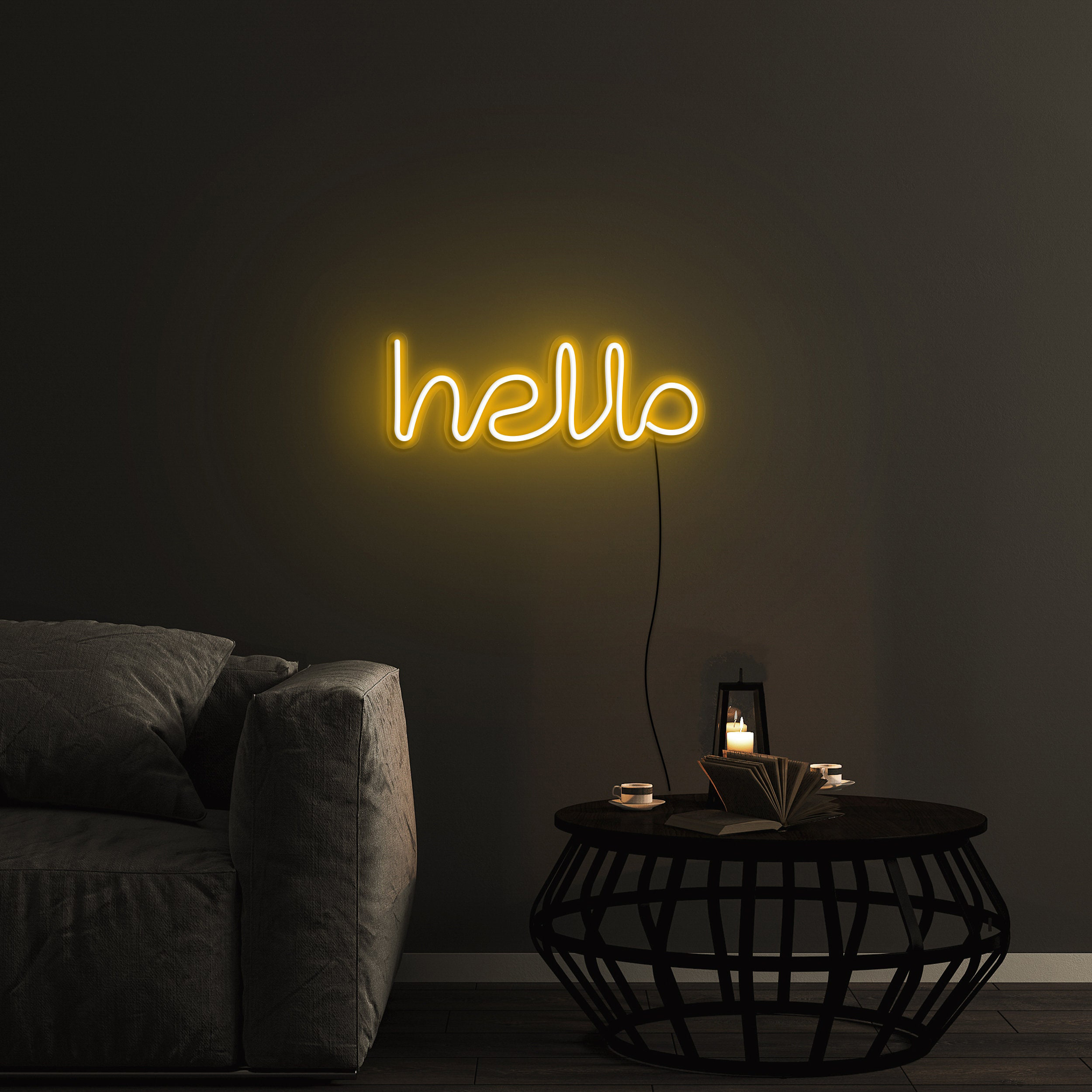 Hello Neon Sign, Hello Neon Light USB Night Light for Kids Room, Living Room, Party Decor, Gift, Game Room Decoration, Wall Art, Neon Sign