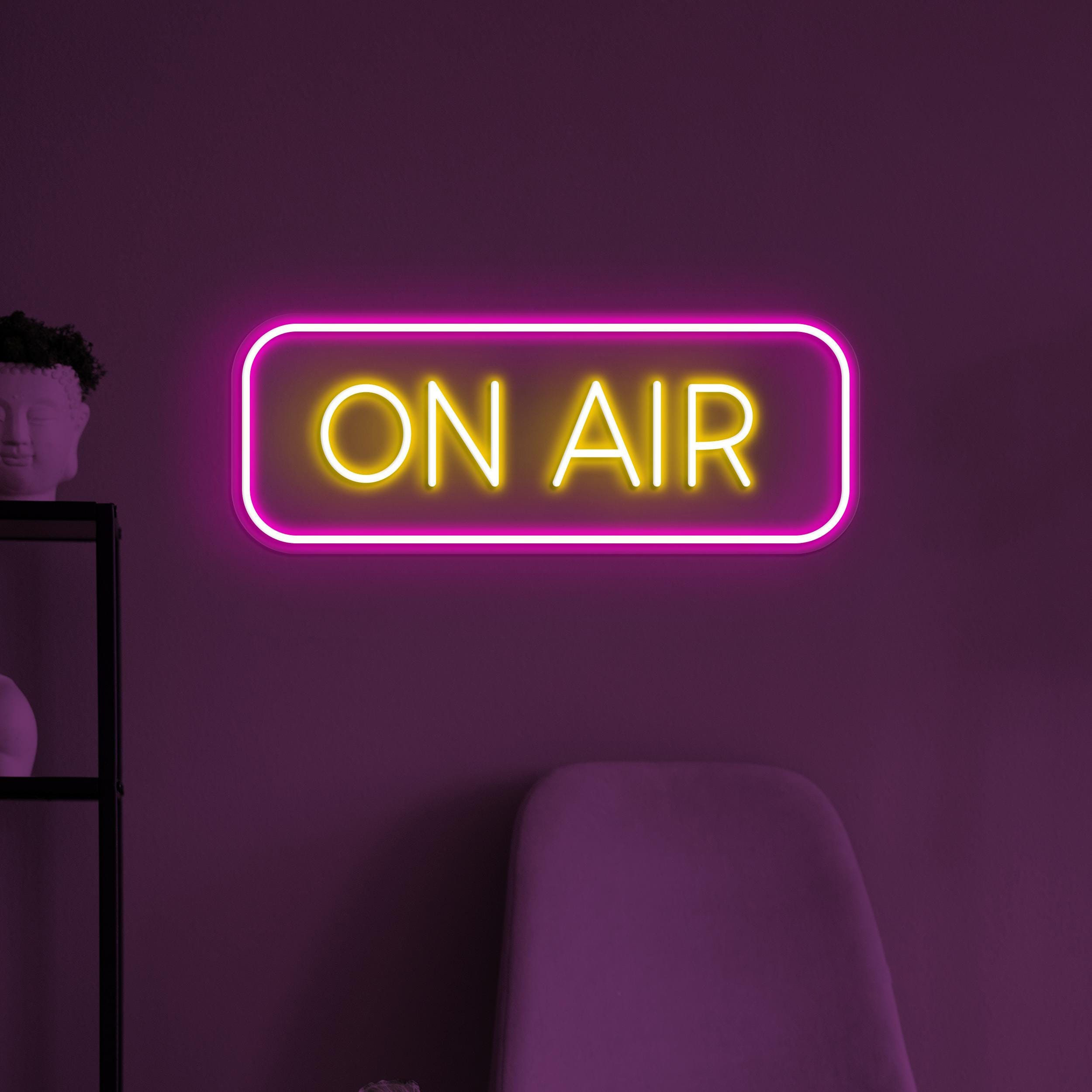 On Air Neon Sign, On Air LED Light, On Air Wall Decor, Live Show Neon Light, On Air News Channel Decor, On Air Podcast Decor, On Air Logo