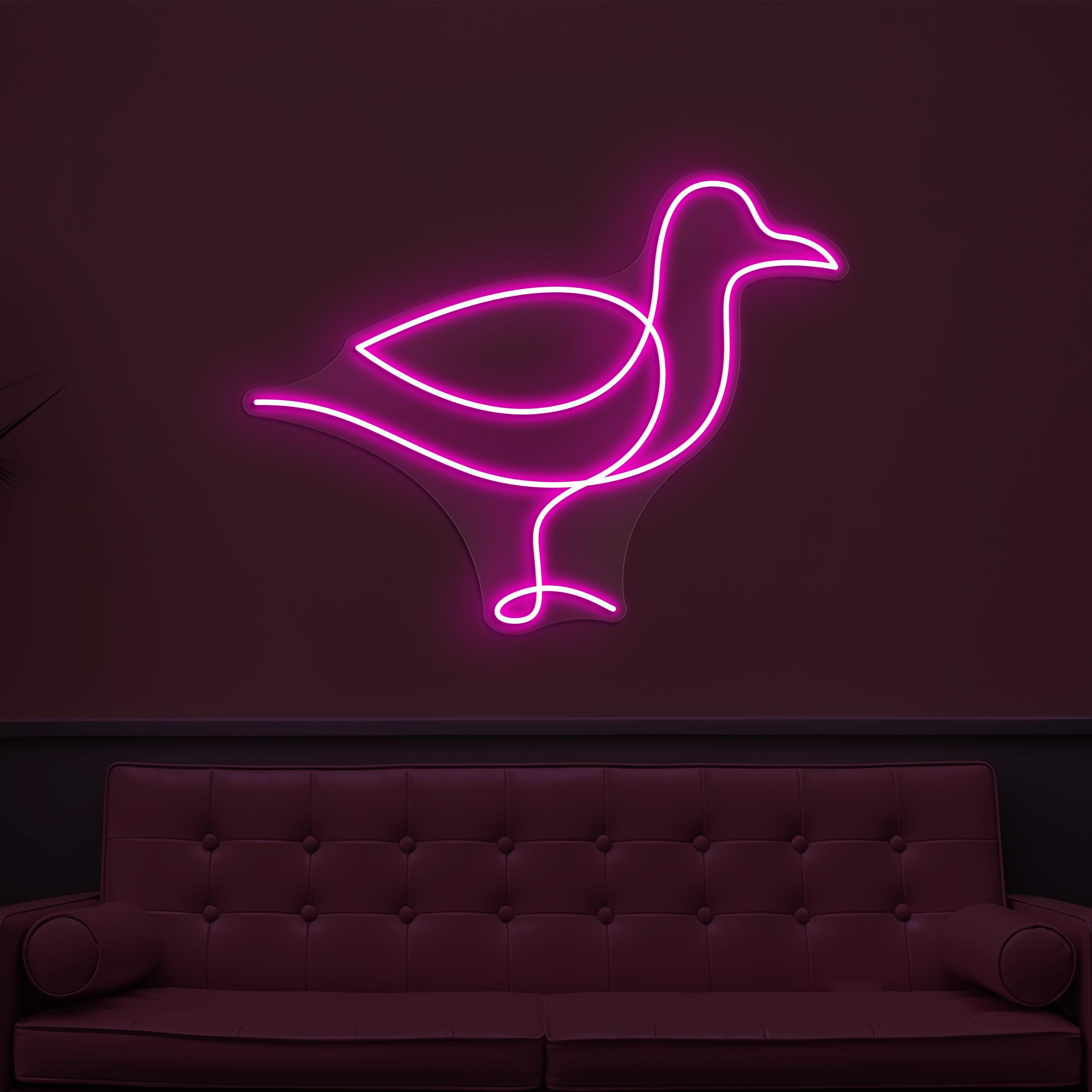 Seagull Neon Sign, Seagull LED Light, Beach Wall Decor, Home Wall Art, Kids Room Neon Light, Custom Sign, Birds Shop Decor, Birds Lover Gift