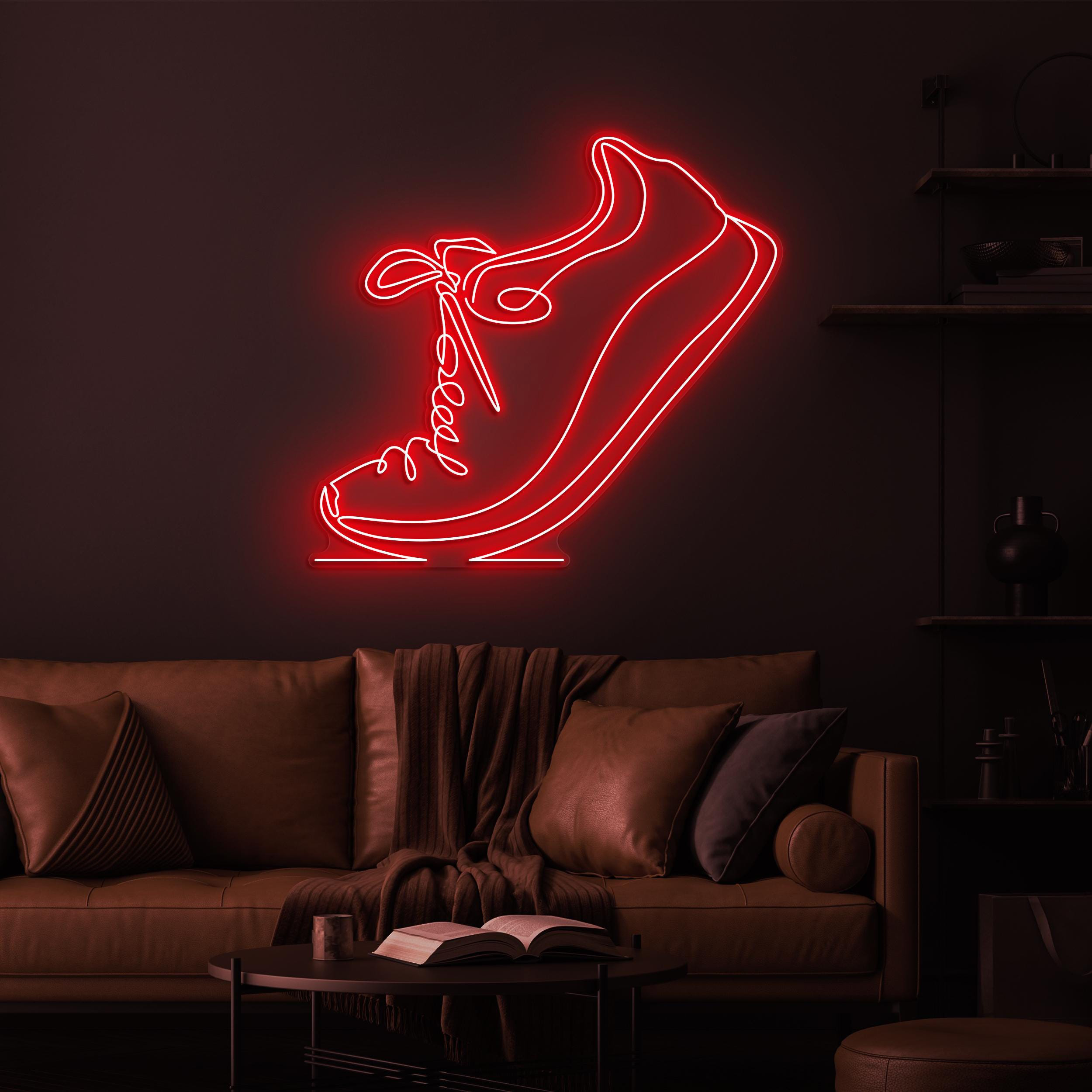 Sneakers Neon Sign, Sneakers LED Light, Shoes Shop LED Neon Art, Business Logo Sign, Home Wall Decor, Sneakers Shop Wall Art, Sports Lover
