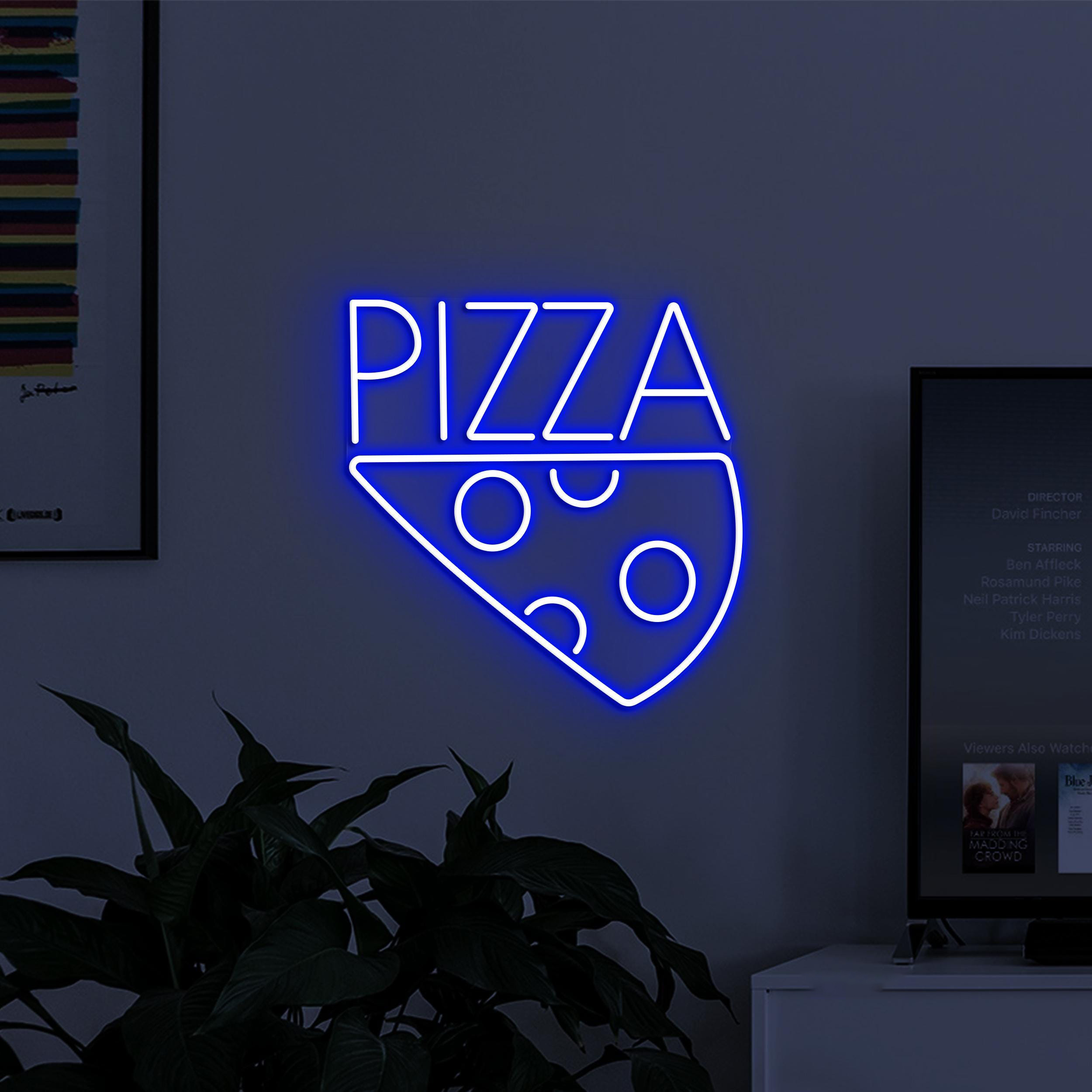 Pizza Neon Sign, Pizza LED Light, Pizza Slice Wall Decor, Pizza Logo Wall Art, Pizza Cafe Neon Light, Kitchen Neon Art, Pizza Lover Decor