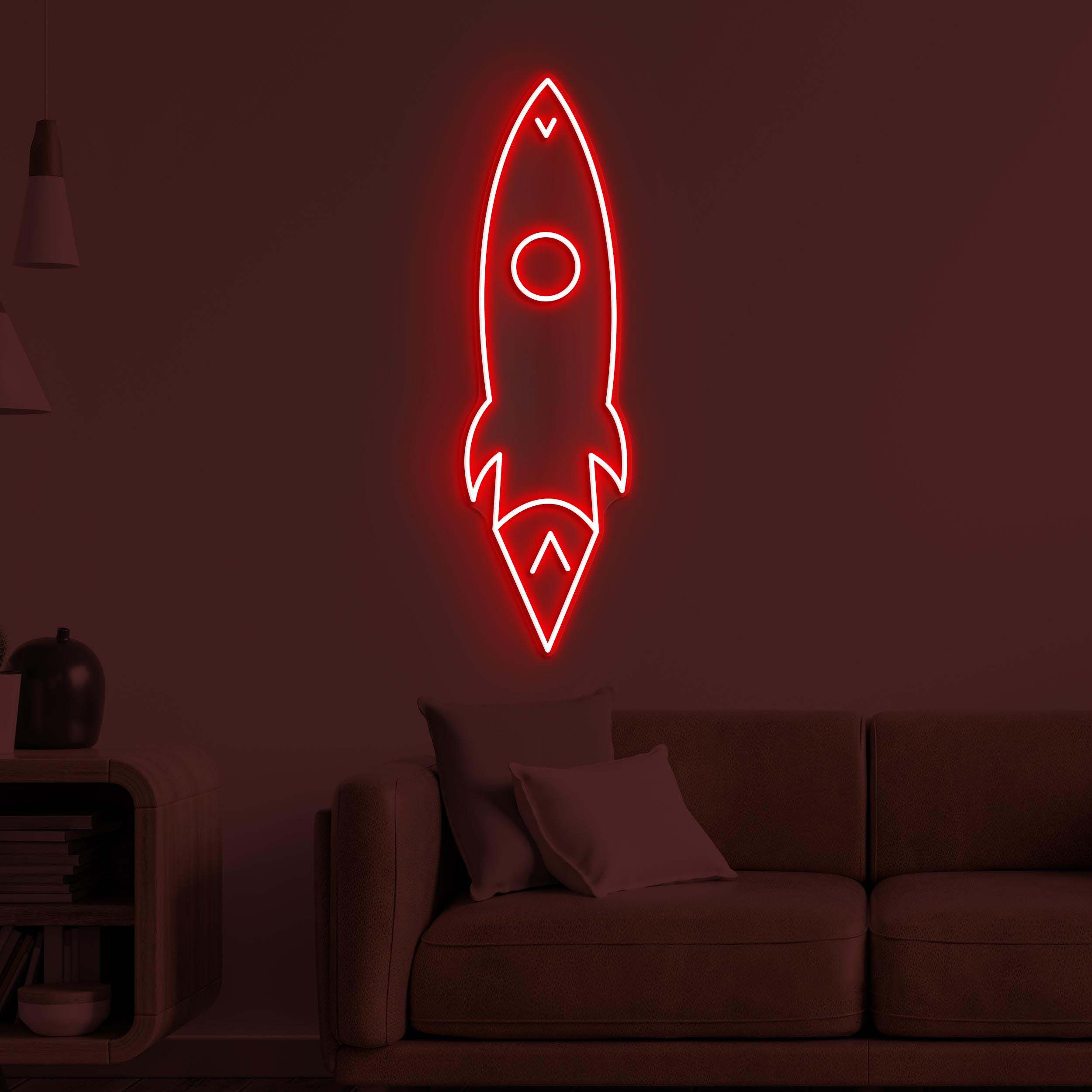 Rocket Neon Sign, Rocket LED Light, Space Ship Wall Decor, Game Room Neon Light, Personalized Neon Sign, Kids Room Wall Decor, Home Wall Art
