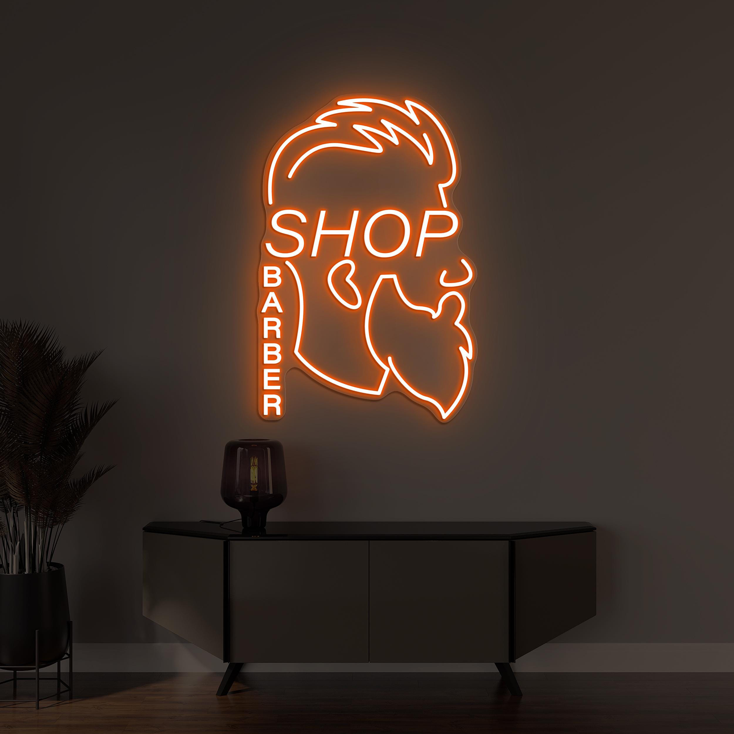 Barber Shop Neon Sign, Barber Shop LED Light, Barber Shop Wall Decor, Custom Neon Sign, Barber Pole Neon Sign, Boy Hair Saloon Wall Art
