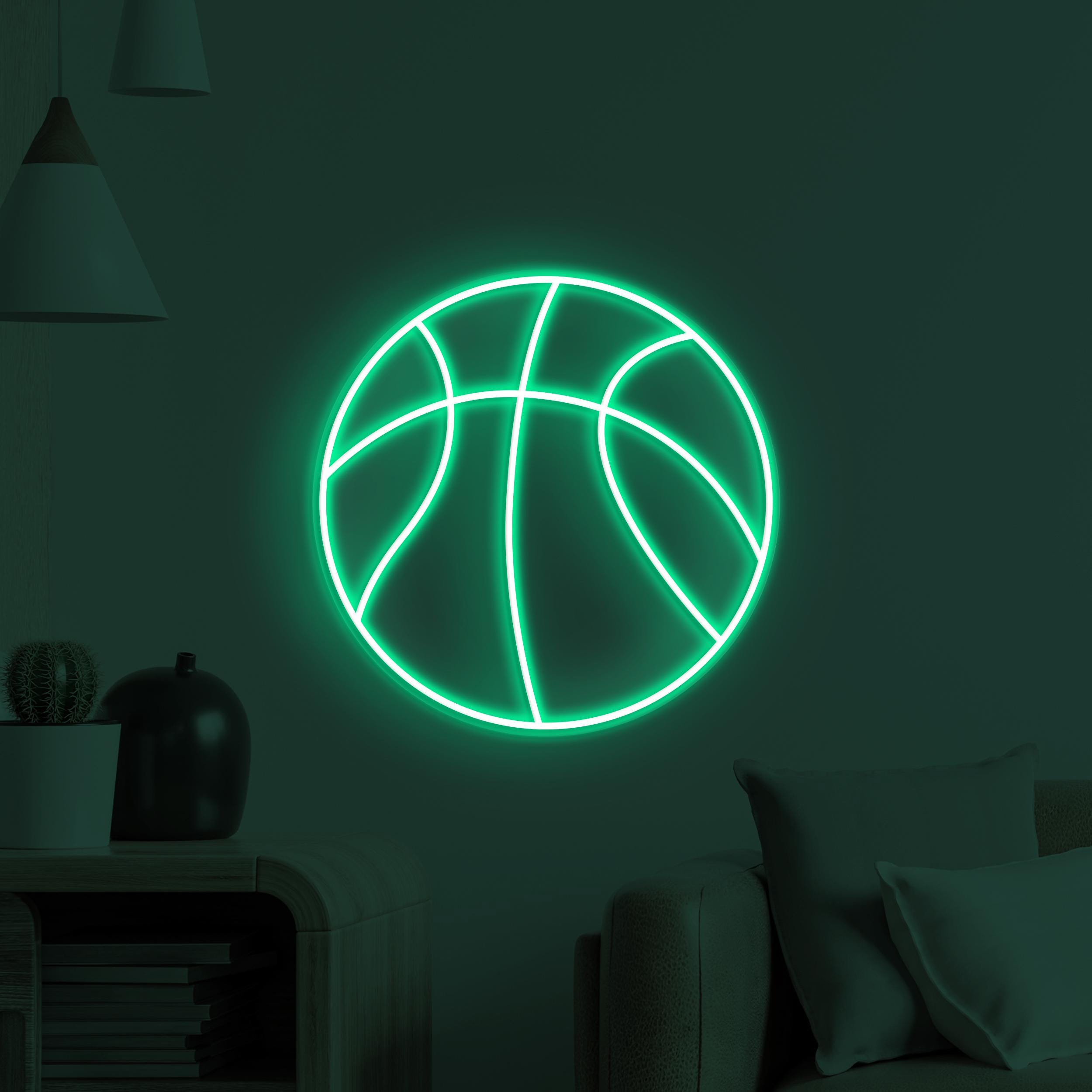 Basketball Neon Sign, Basketball LED Light, Basketball Hobby Wall Art, Kids Room Neon Light, Sports Room Wall Decor, Basketball Lover Gift