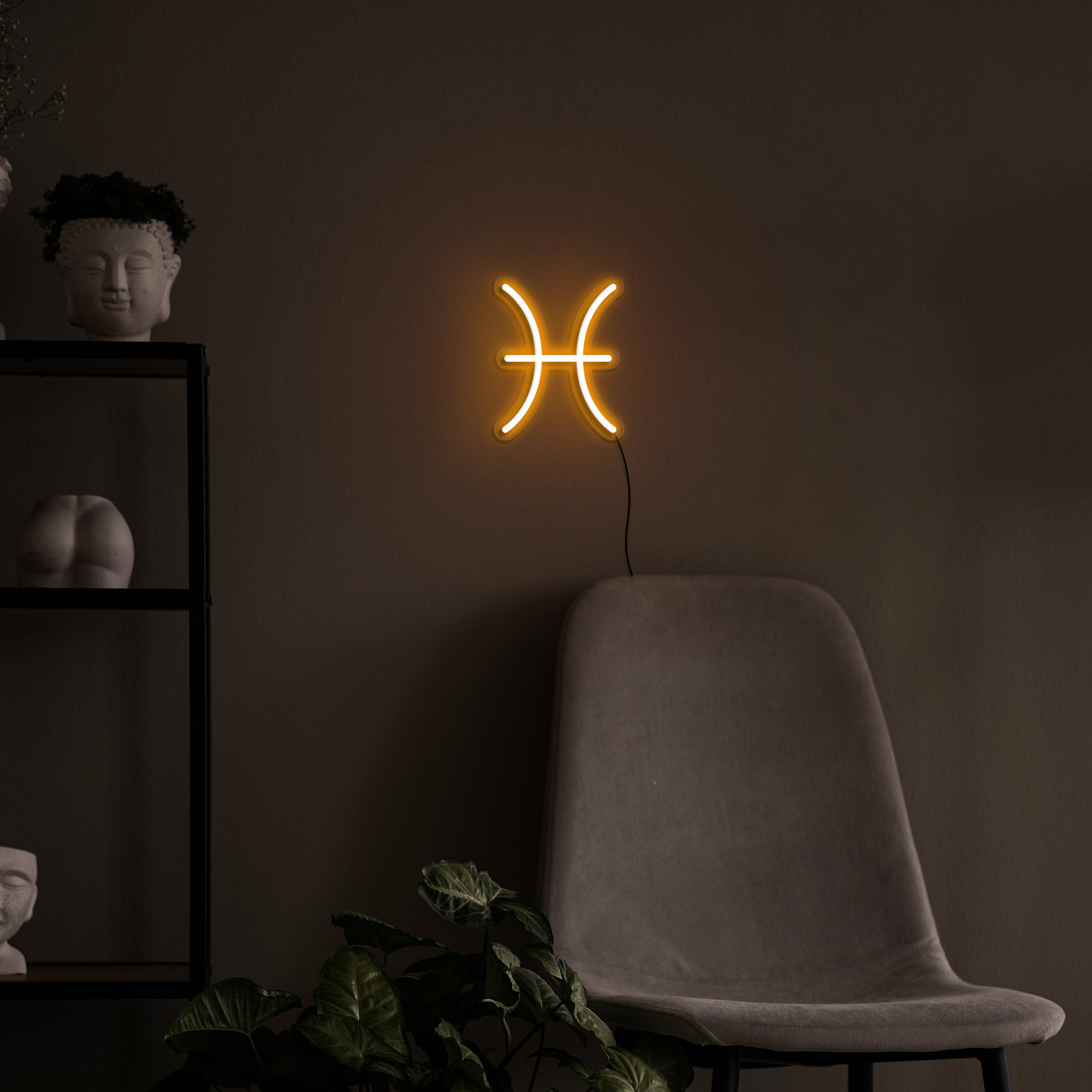 Pisces Neon Sign, Zodiac Horoscope Wall Decor, Astrology Birthday Gift, LED Neon Light, Home Decor, Spiritual Zodiac Sign, USB Powered Sign