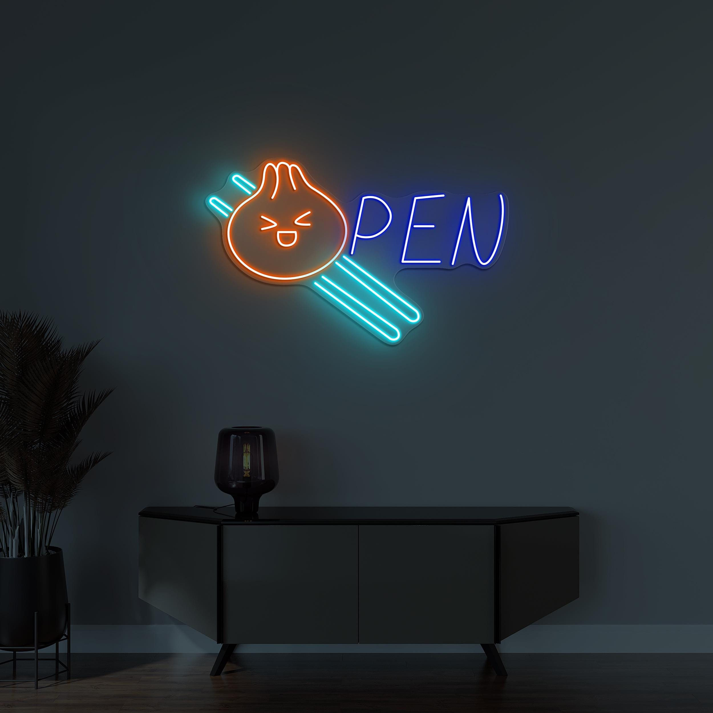 Dim Sum Open Neon Sign, Dim Sum Open LED Light, Momos Shop Wall Decor, Business Logo, Dim Sum Cafe Sign, Restaurant Decor, Chinese Food Sign