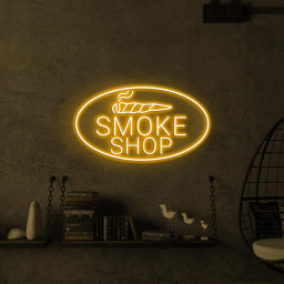 Smoke Shop Neon Sign, Smoke Shop LED Light, Cigar Wall Art, Smoke Shop Wall Decor, Cigarette Neon Light, Decor For Home, Smoking Bar & Cafe