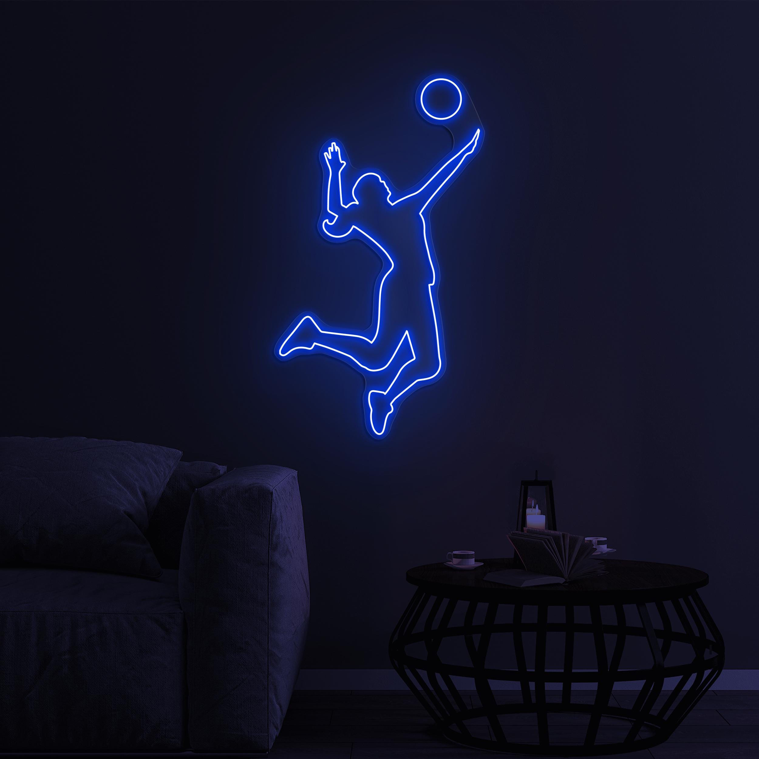 Volleyball Player Neon Sign, Girl With Volleyball LED Light, Home & Sports Shop Decor, Volleyball Player LED Neon Art, Volleyball Club Decor
