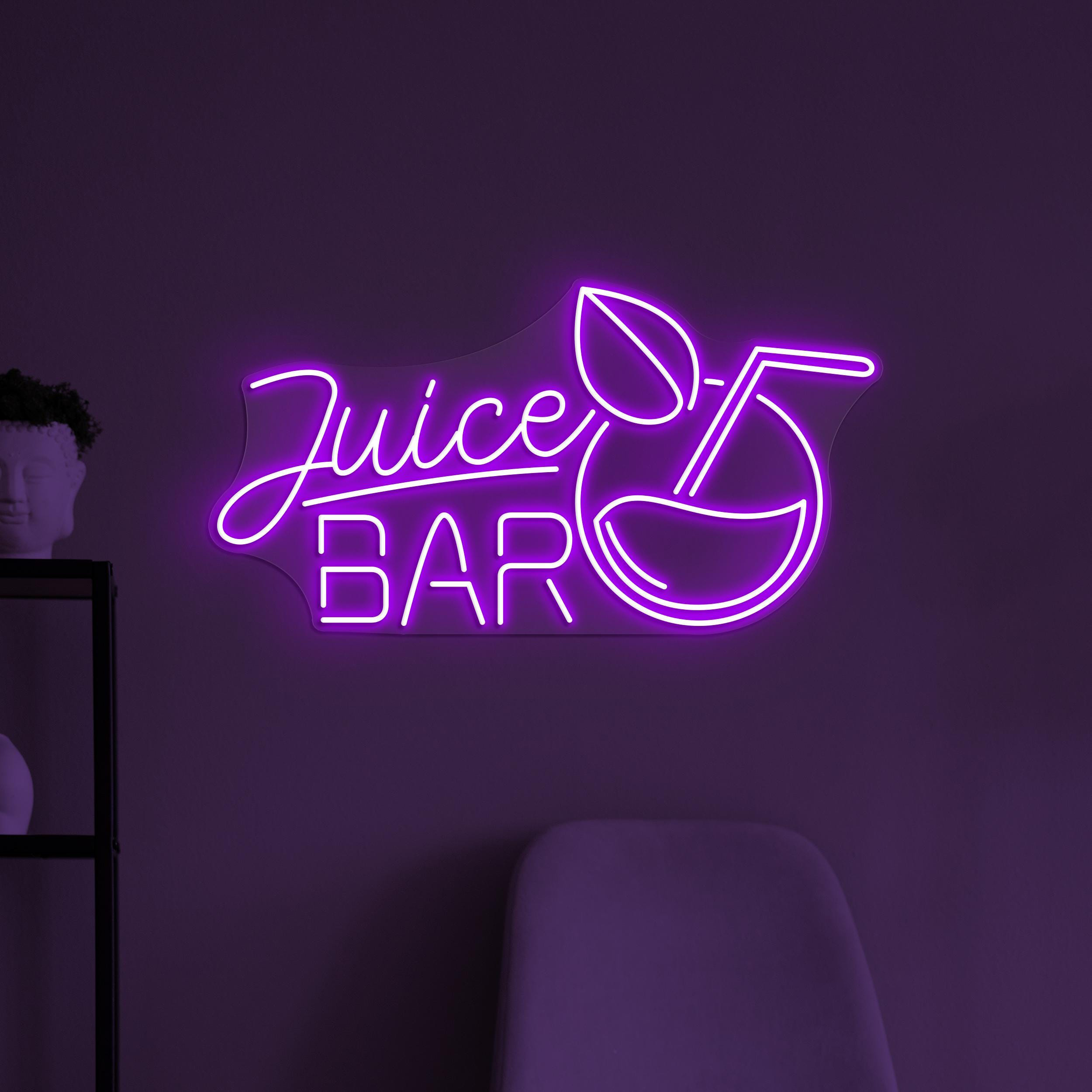Juice Bar Neon Sign, Juice Bar LED Light, Bar Wall Decor, Juice Shop Wall Art, Drink Corner Neon Sign, Cafe Neon Light, Drunk Neon Art, Gift