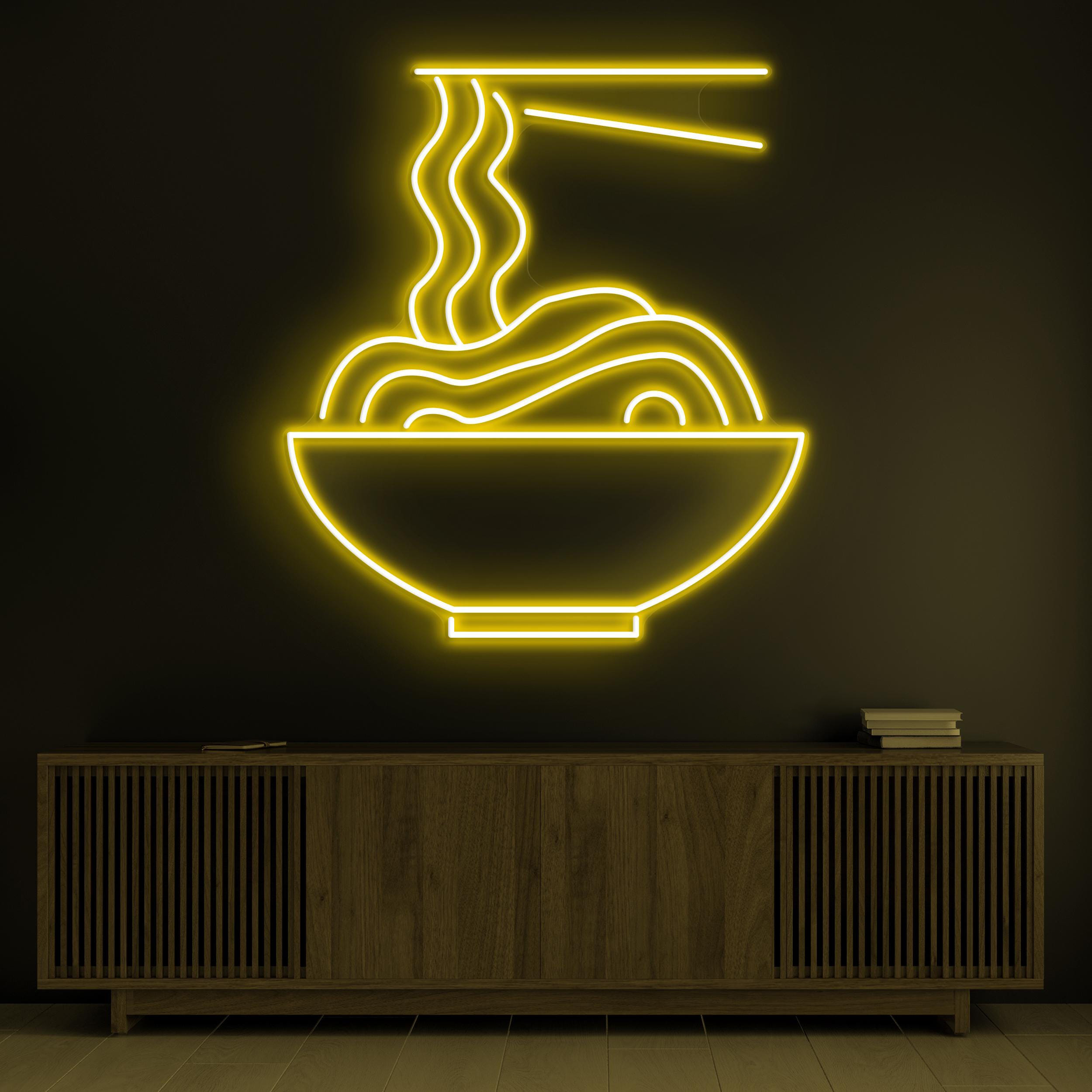 Ramen Neon Sign, Ramen Bowl LED Light, Noodle Shop Wall Art, Asian Food Wall Decor, Kitchen Neon Light, Bar & Cafe Led Sign, Home Wall Decor