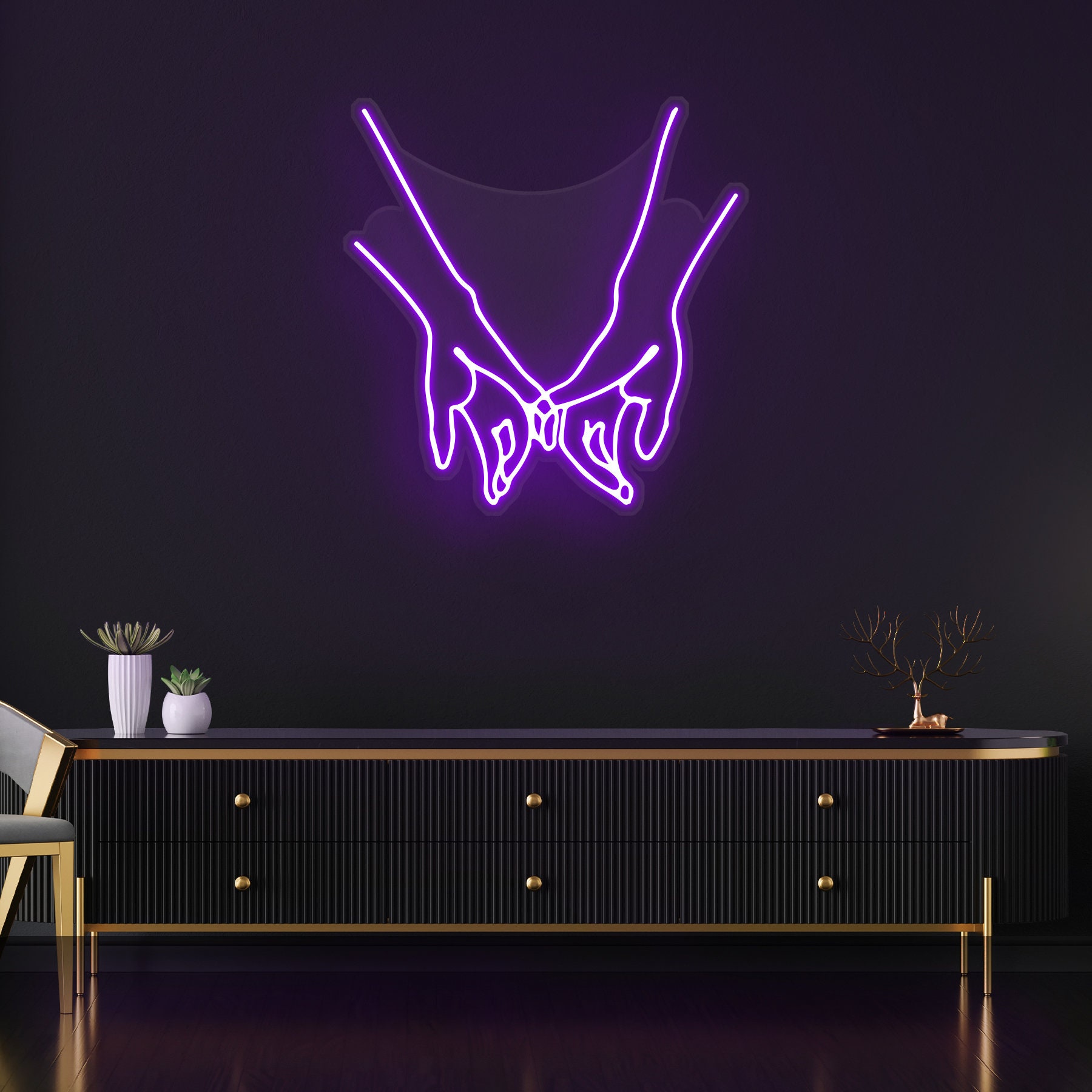 Pinkie Promise Neon Sign, Custom Neon Light, Promise Hand Design, Bedroom Decor, Wedding Party Favors, Home Decor, Gifts for Her, Neon Art