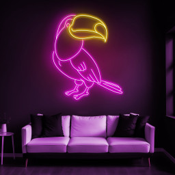 Toucan Bird Neon Sign, Exotic Animal LED Light for Home Decor, Custom Toucan Neon Art, Kids Room Decor, Gift Idea, Wall Hanging Neon Light