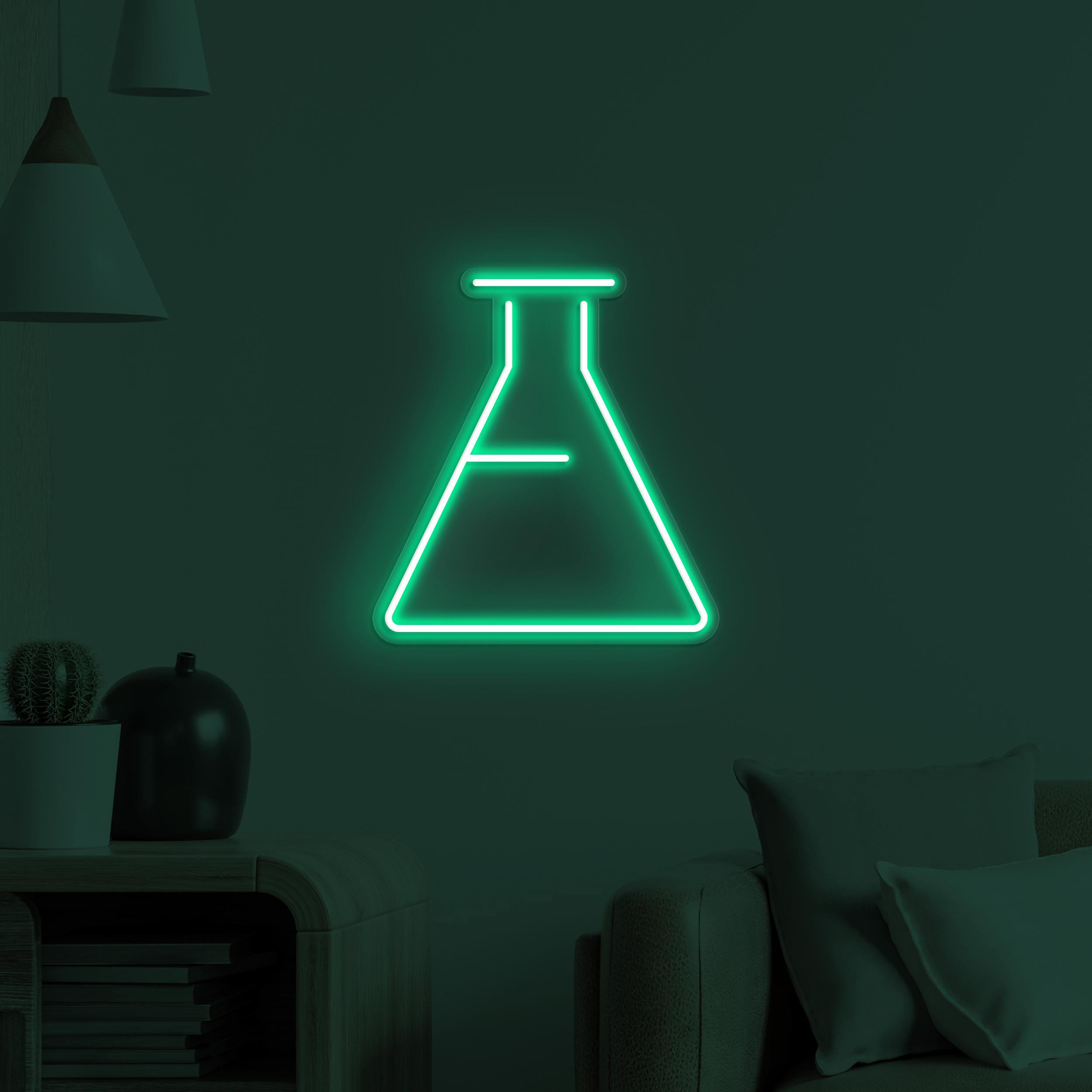 Flask Neon Sign, Flask LED Light, Science Wall Art, Library Wall Decor, Decor for School, Colleges and Universities, Custom Neon Light, Gift