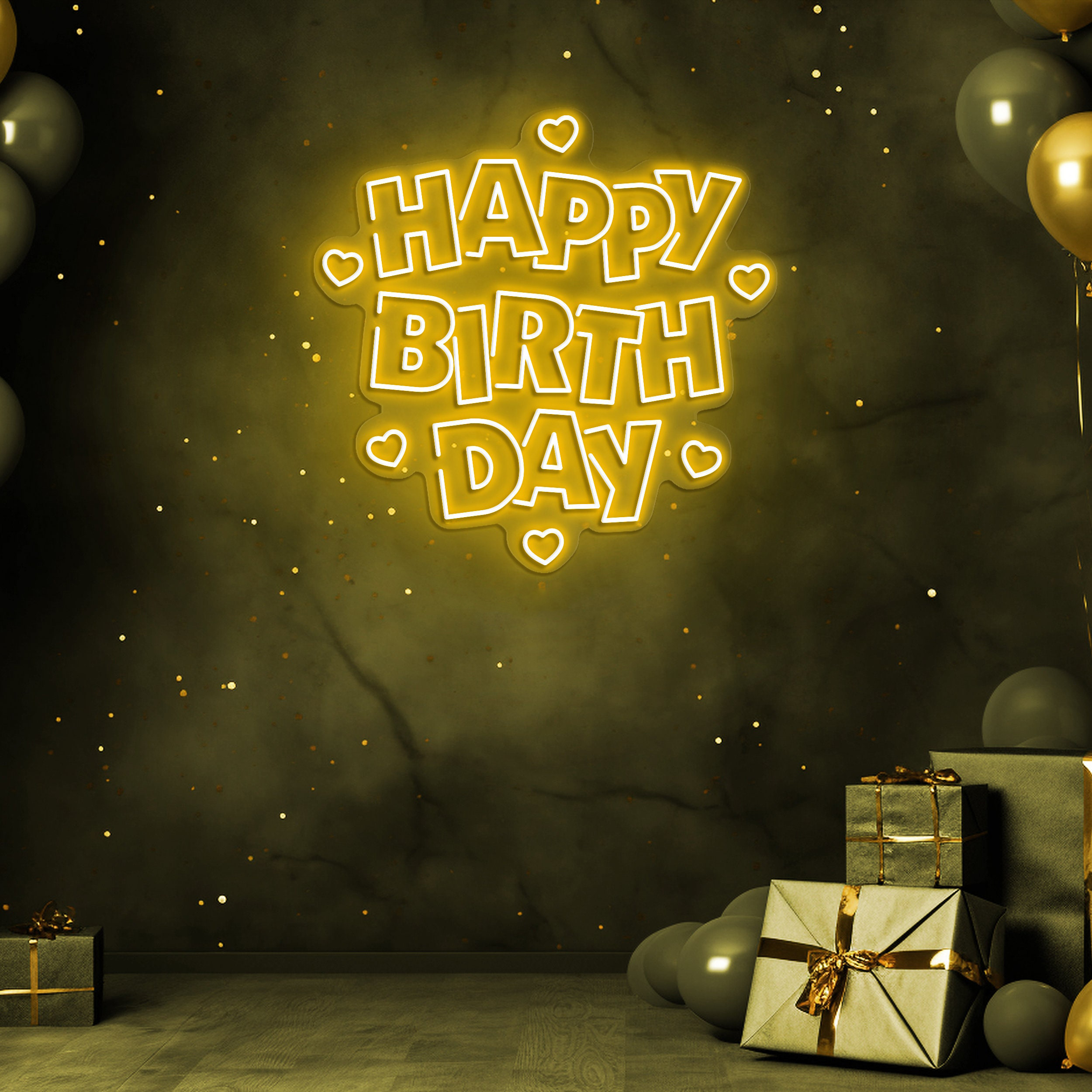 Birthday Neon Sign, LED Party Decor for Wall, Bedroom, Bar, Wedding, Home, Neon Art Backdrop Decoration, Birthday Decor and Night Light
