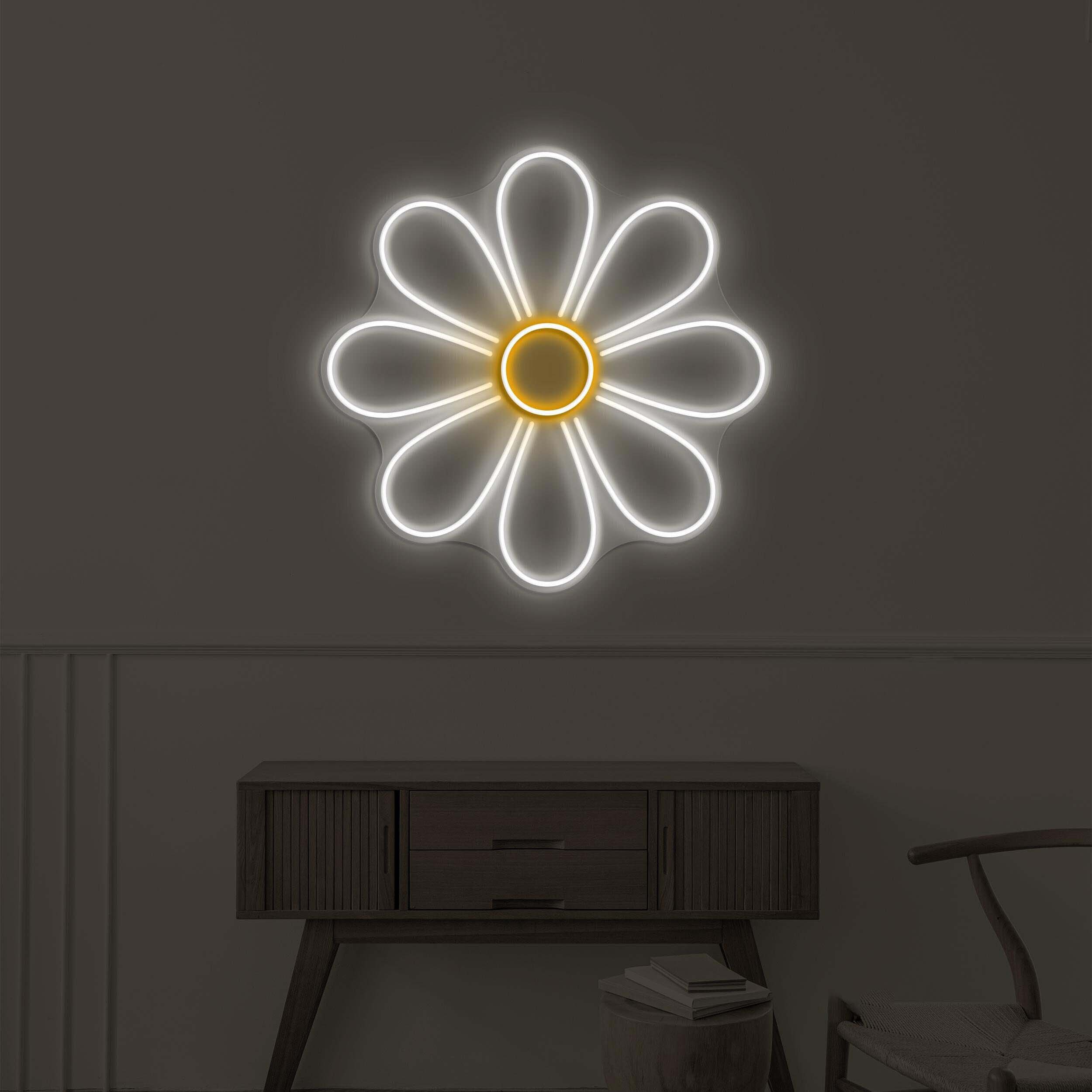 Flower Neon Sign, Flower LED Light, Flower Wall Decor, Custom Neon Sign, Home Wall Decor, Decoration for Party, Garden & Yard, Gift for Her