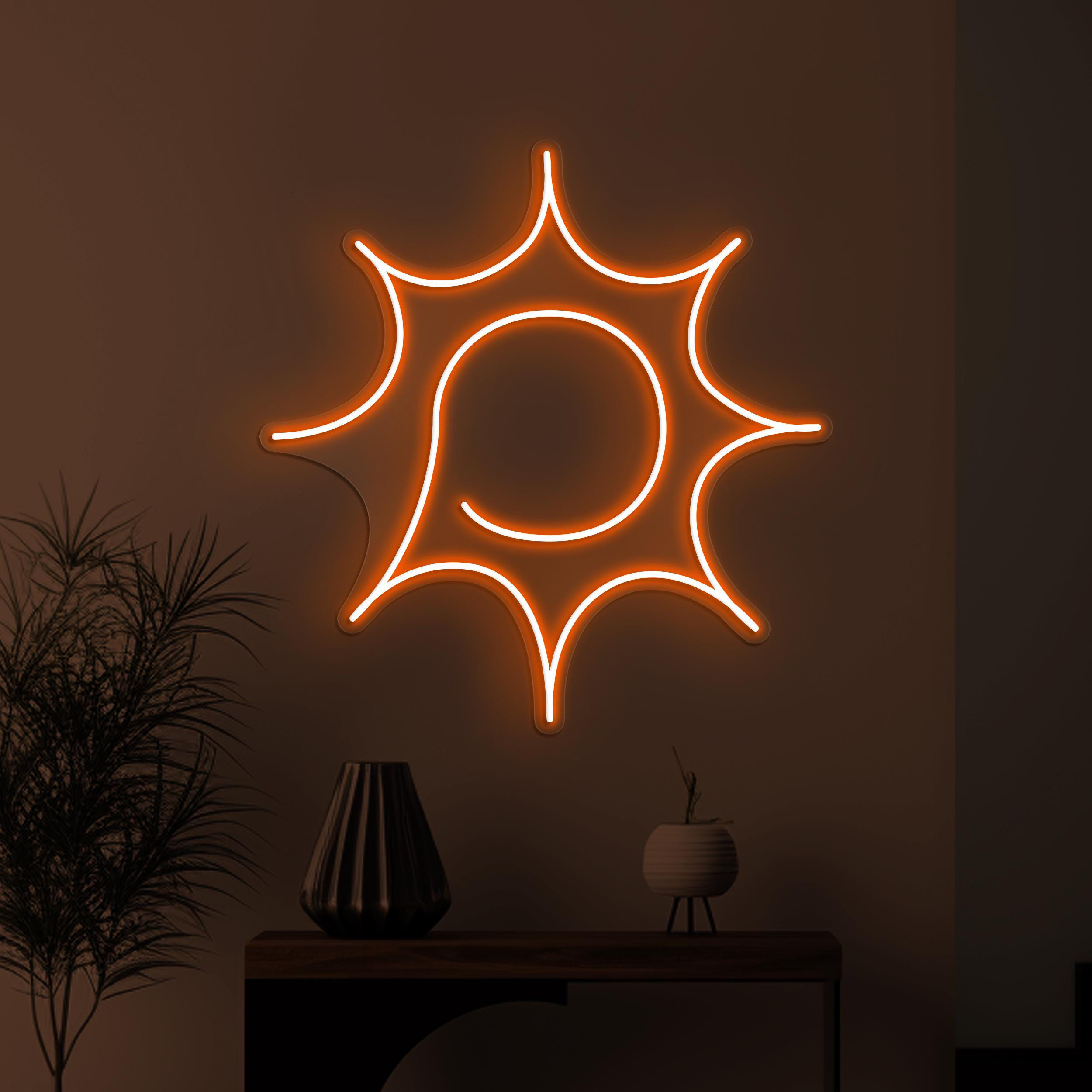 Sun Neon Sign, Sun LED Light, Home Wall Decor, Sun Symbol Wall Art, Kids Room Neon Light, Summer Vibes Led Sign, Bedroom Neon Wall Light