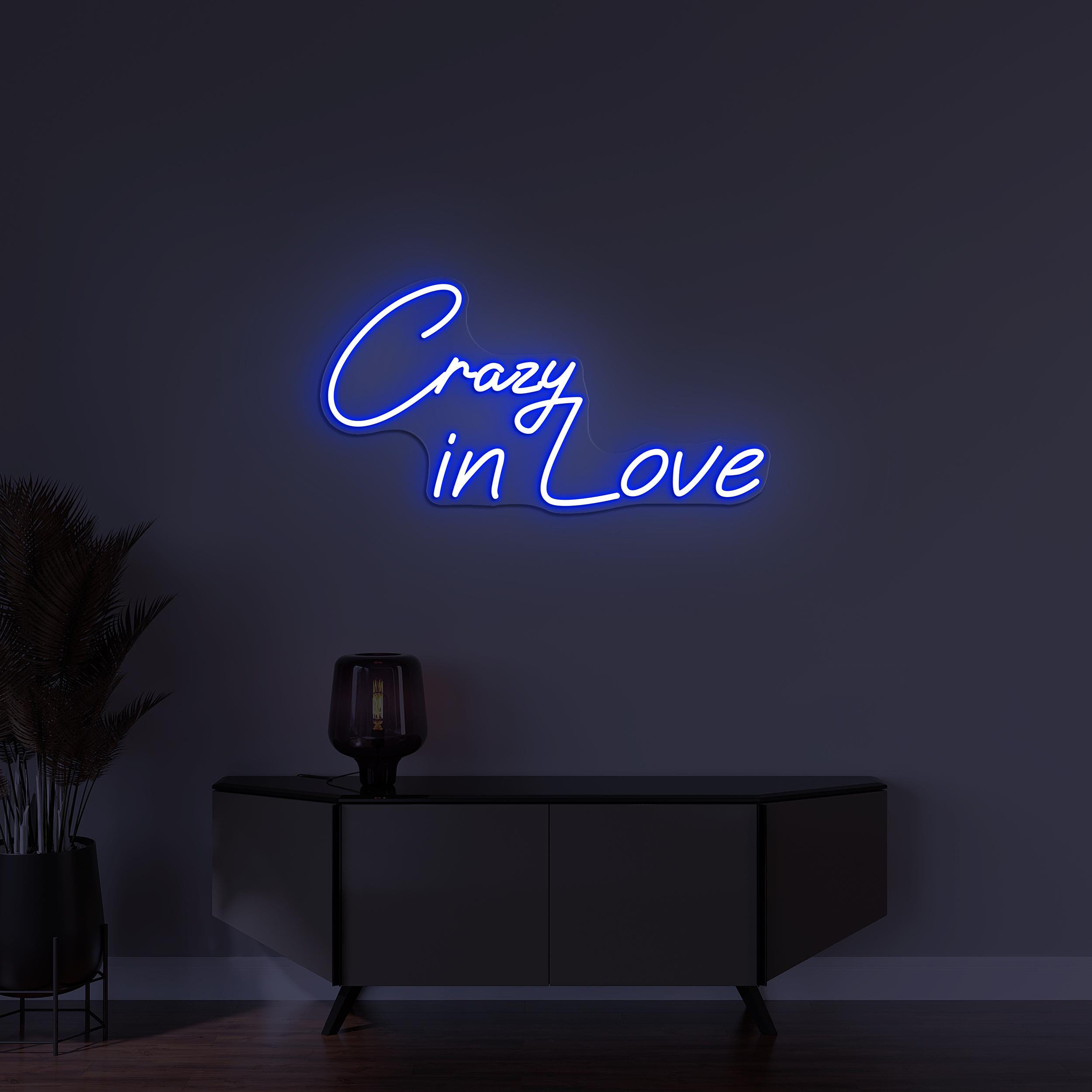 Crazy In Love Neon Sign, Crazy In Love LED Light, Wedding Wall Decor, Engagement Party Wall Art, Romantic Neon Light, Couple Neon Gift Idea