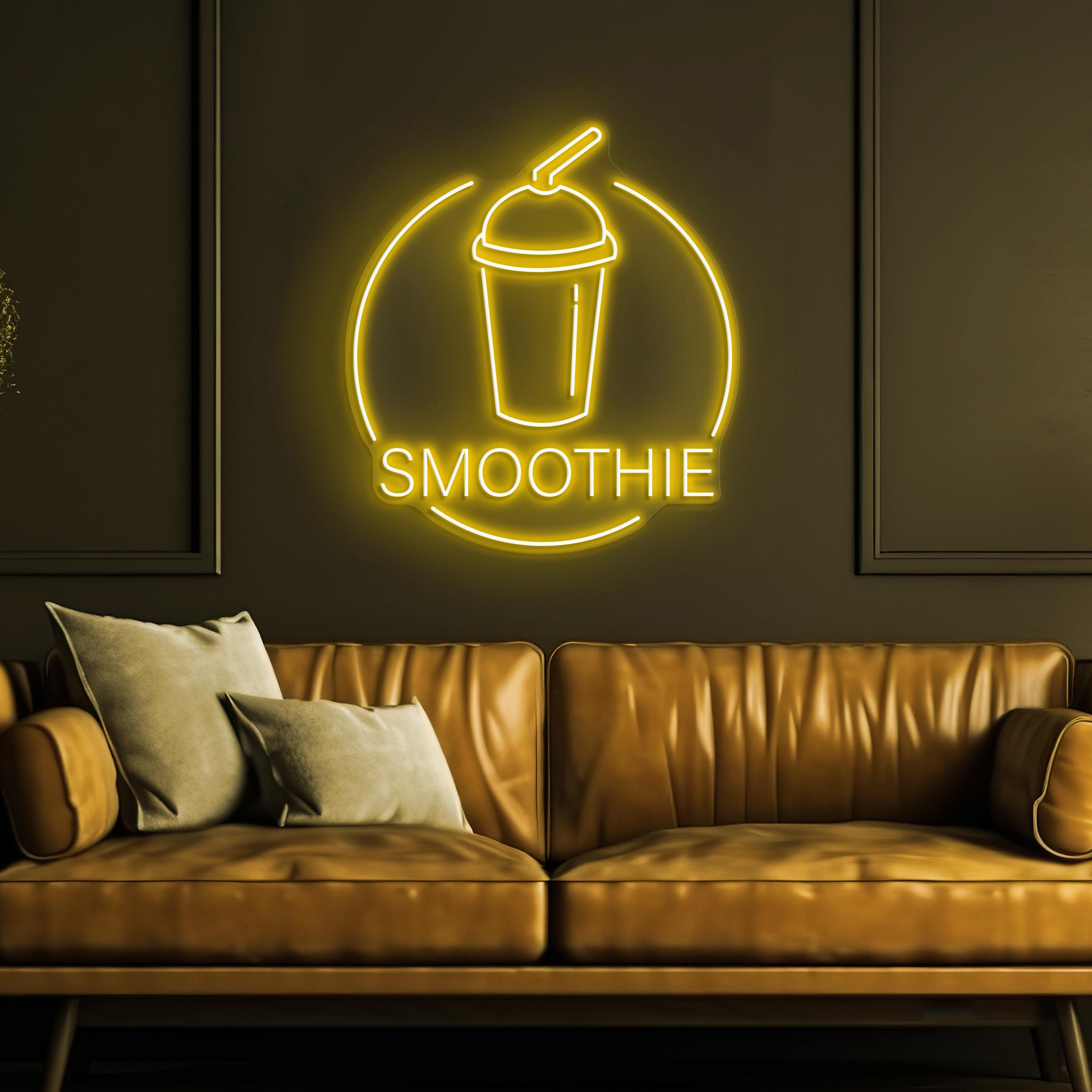 Smoothie Neon Sign, Smoothie LED Light, Drink Corner Wall Decor, Juice Shop Wall Art, Custom Neon Sign, Drunk Neon Art, Party Neon Wall Art
