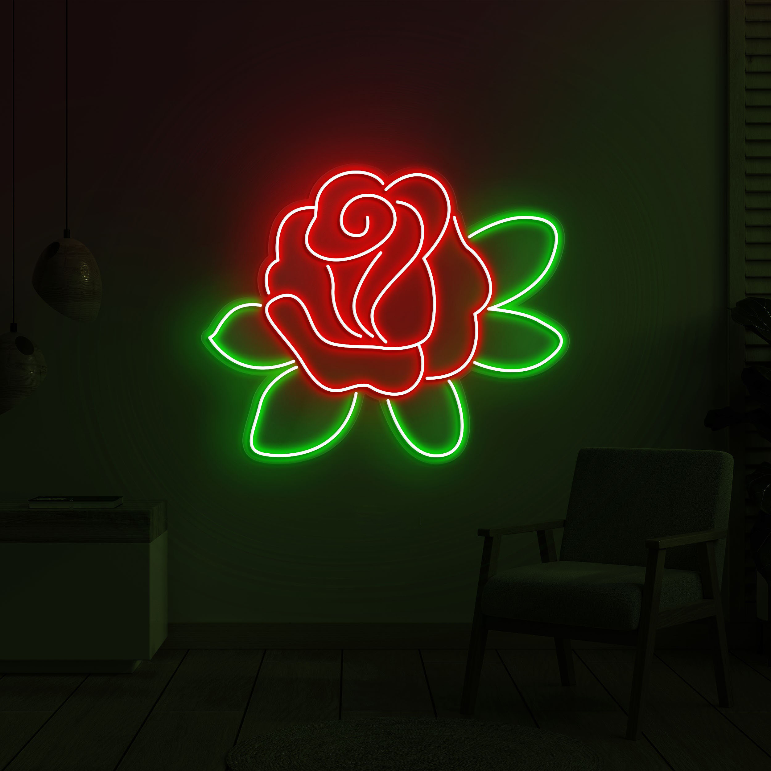 Rose Flower LED Neon Light, Rose LED Neon Sign, Wedding Decoration, Flower Neon Sign for Bedroom Home Wall Decor, Personalized Gift idea