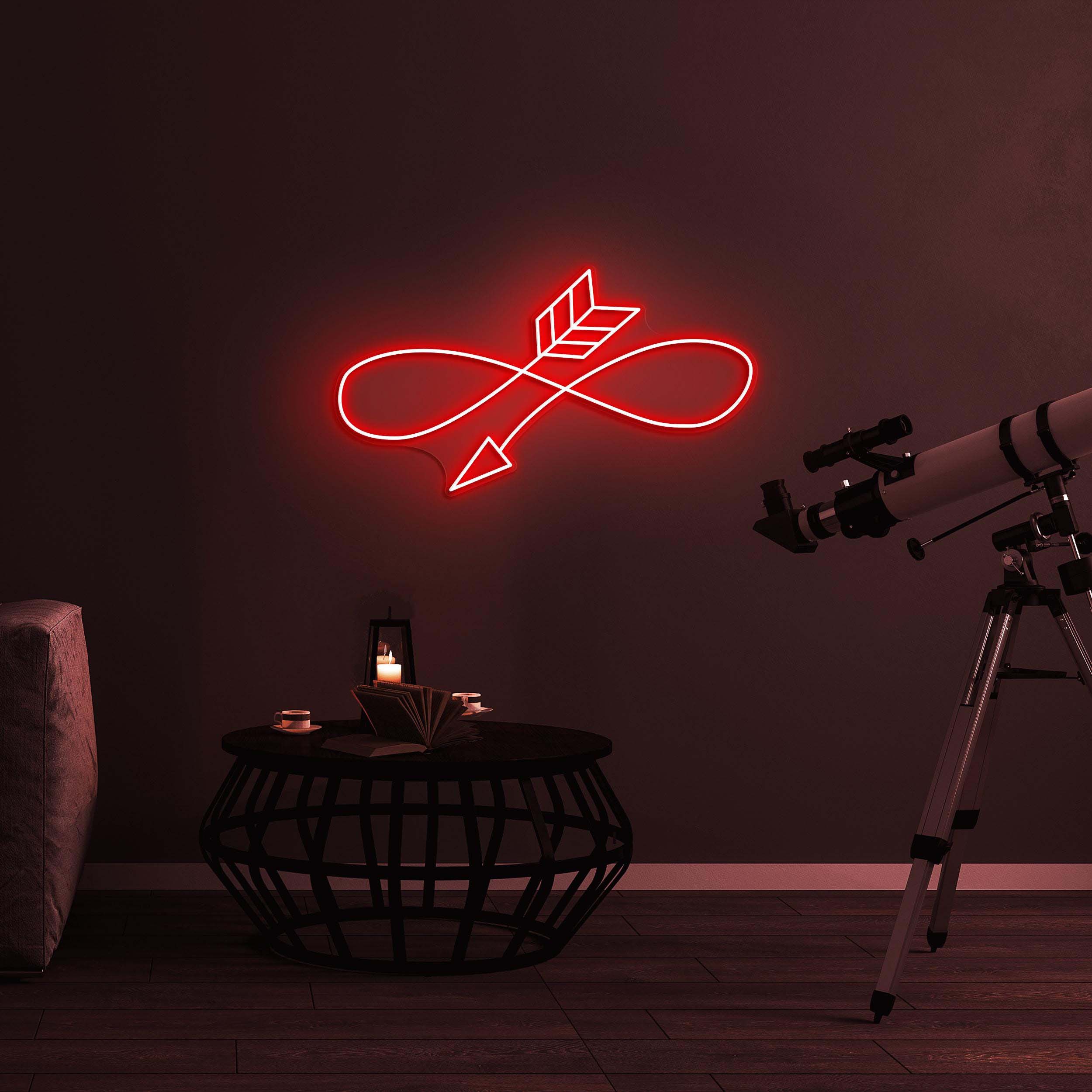 Arrow Neon Sign, Arrow LED Wall Light, Arrow Neon Art, Infinity Arrow LED Neon Art, Endless Love Sign, Home Wall Decor, Game Room Wall Art,