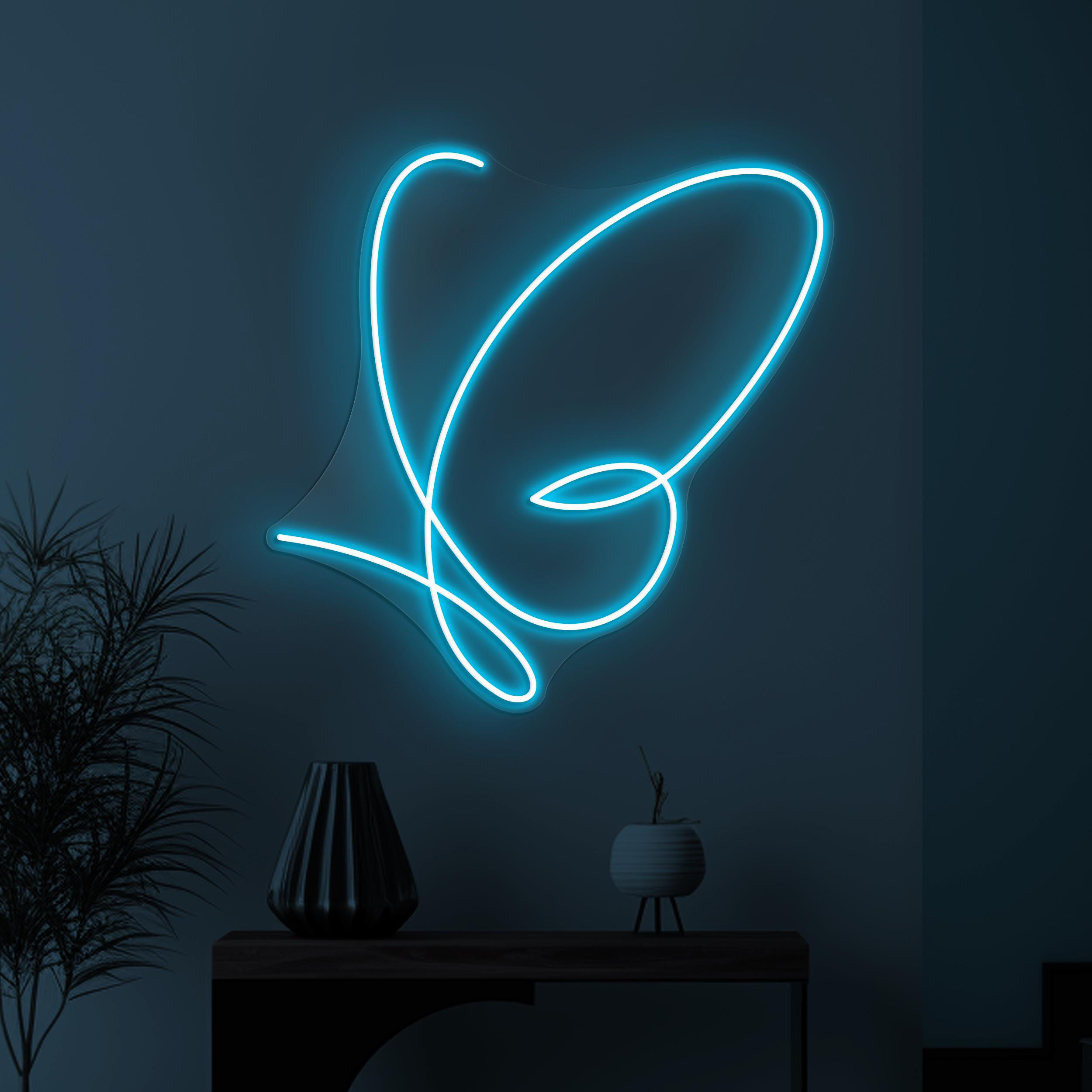 Butterfly Neon Sign, Butterfly LED Light, Nature Wall Decor, Flying Butterfly Wall Art, Girl Room Neon Light, Home Led Art, Kids Room Decor