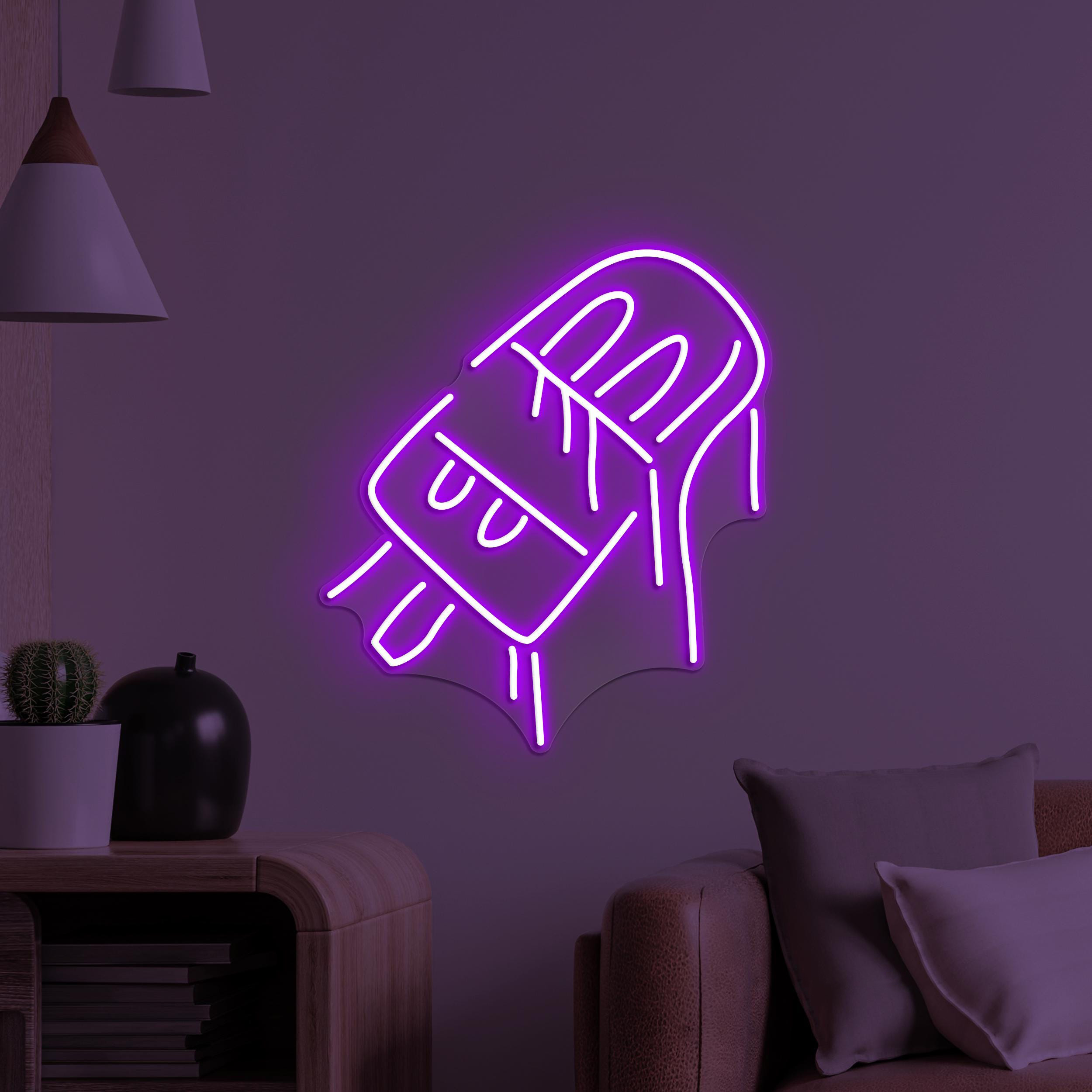 Popsicle Neon Sign, Popsicle LED Light, Nursery Room Wall Decor, Ice Cream Wall Art, Frozen Treat Neon Light, Ice Cream Shop Neon Decor