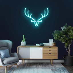 Reindeer Elk Deer Neon Sign, Deer LED Light, Deer Wall Art, Deer Light, Christmas and Party Decor, Deer Head Neon Sign, Children's Gift Idea