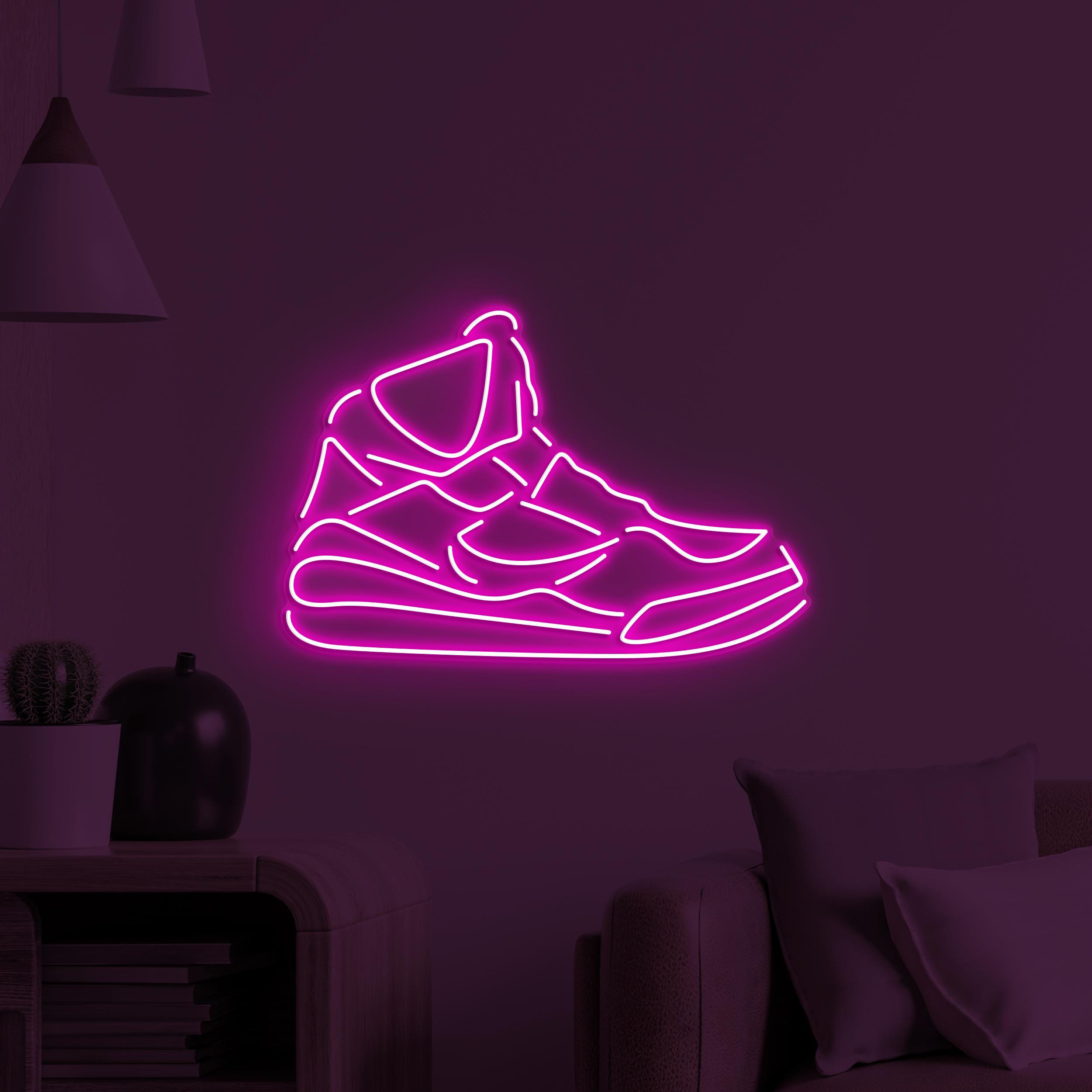 Sneakers Neon Sign, Sneakers LED Light, Modern Footwear Wall Decor, Shoes Shop Wall Art, Yoni Alter Style Sneaker Sign, Sports Shoes Lover