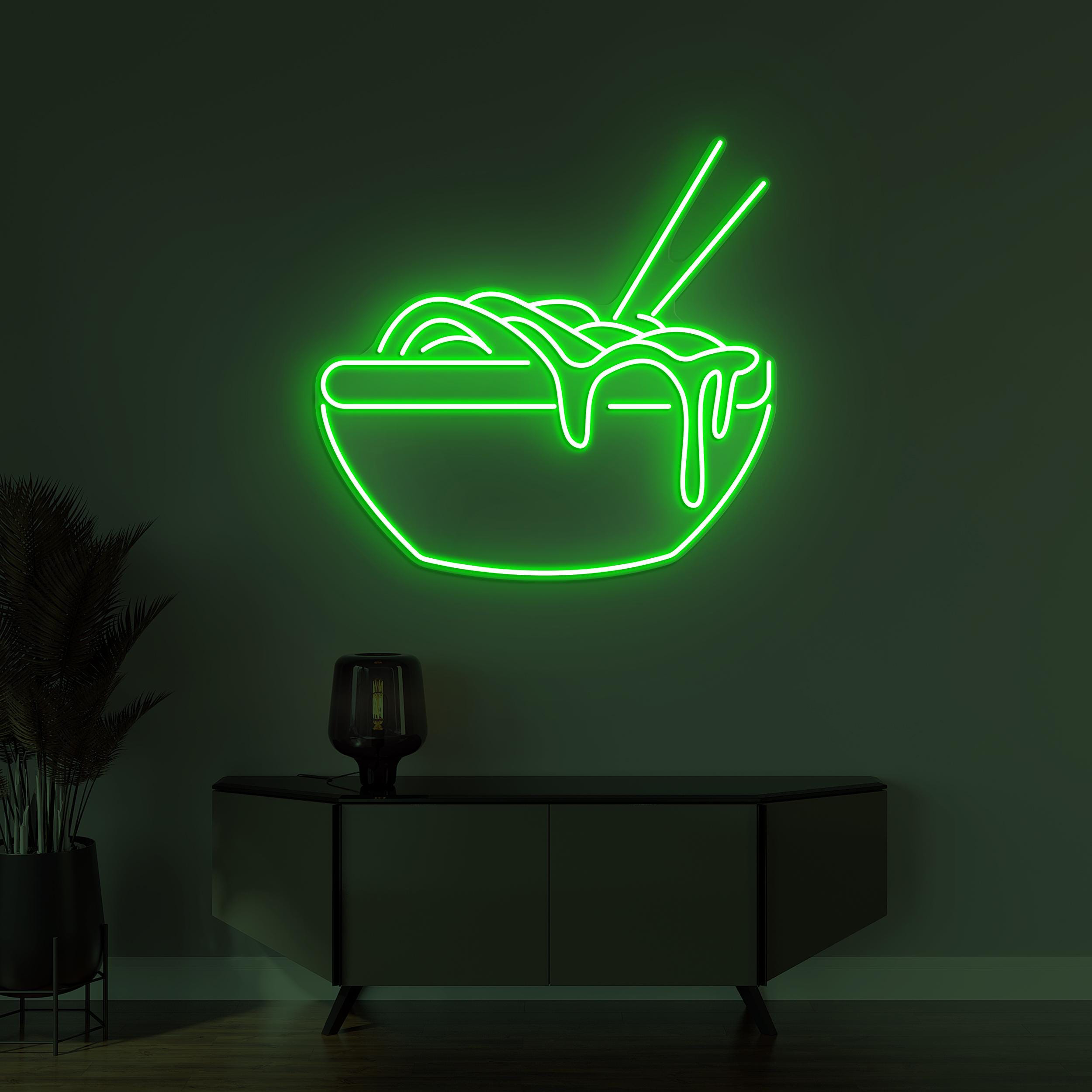 Noodle Bowl Neon Sign, Noodle Bowl LED Light, Ramen Wall Decor, Asian Food Neon Art, Custom Neon Sign, Noodle Lover Neon Sign, Cafe Wall Art