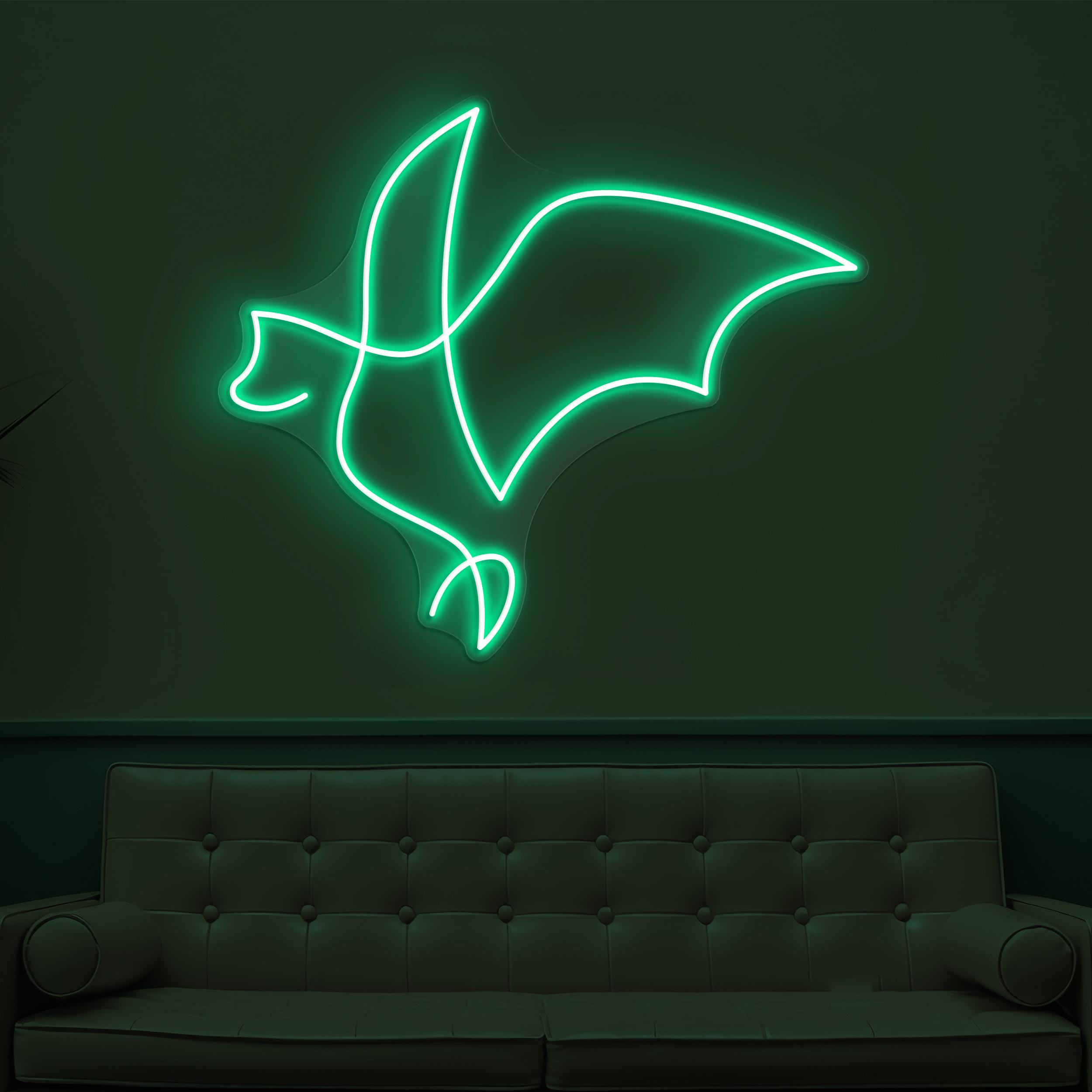Bat Neon Sign, Bat LED Light, Flying Bat Wall Decor, Spooky Bat Wall Art, Animal Shop Neon Light, Game Room Neon Sign, Bat Lovers Gift Idea
