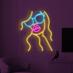 Girl With Glasses Neon Sign, Girl With Glasses LED Light, Beauty Girl Wall Decor, Girl Room Wall Art, Glam Neon Light, Salon Neon Decor
