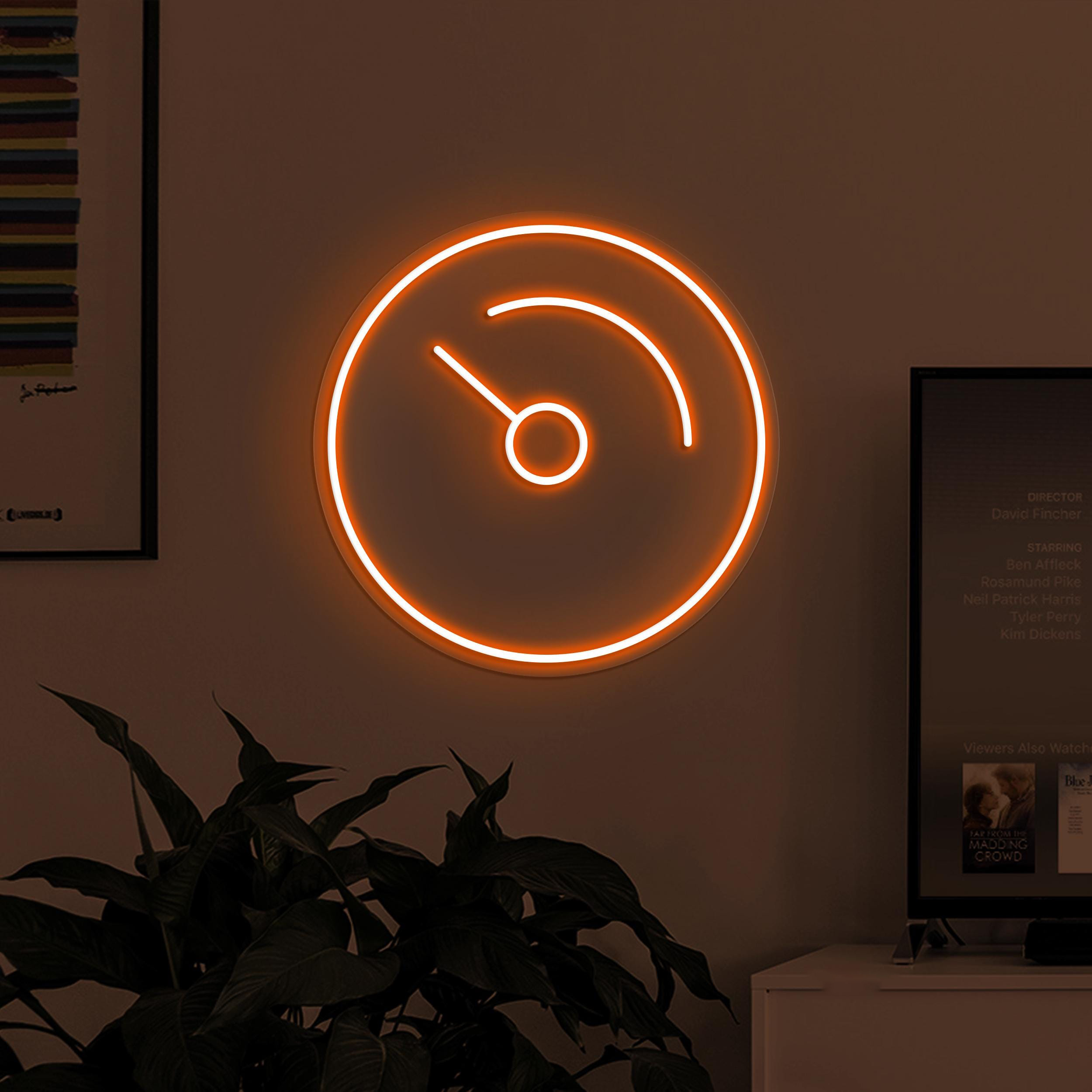 Speedometer Neon Sign, Speedometer LED Light, Gauge Wall Decor, Workshop Neon Light, Game Room Wall Art, Home Neon Light, Custom Neon Sign