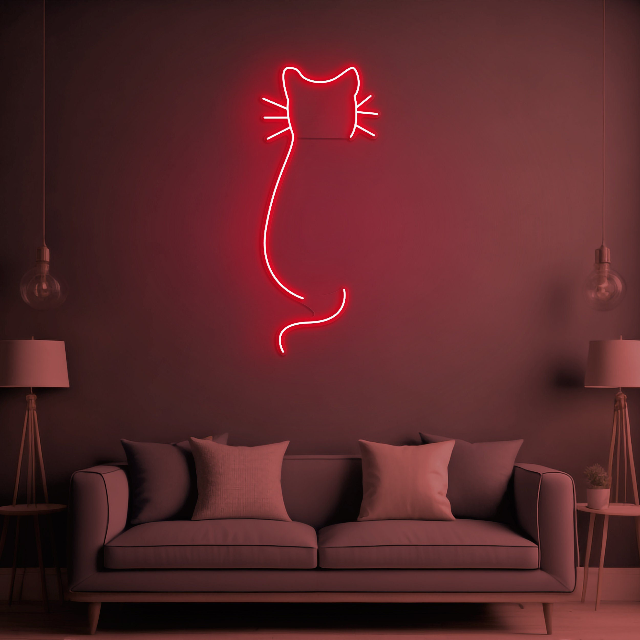 Cat Neon Sign, Kitten LED Neon Sign, Cat Neon Light, Cat Decor for Rooms, Nurseries, and Parties,Perfect for Baby Showers and Birthday Gifts