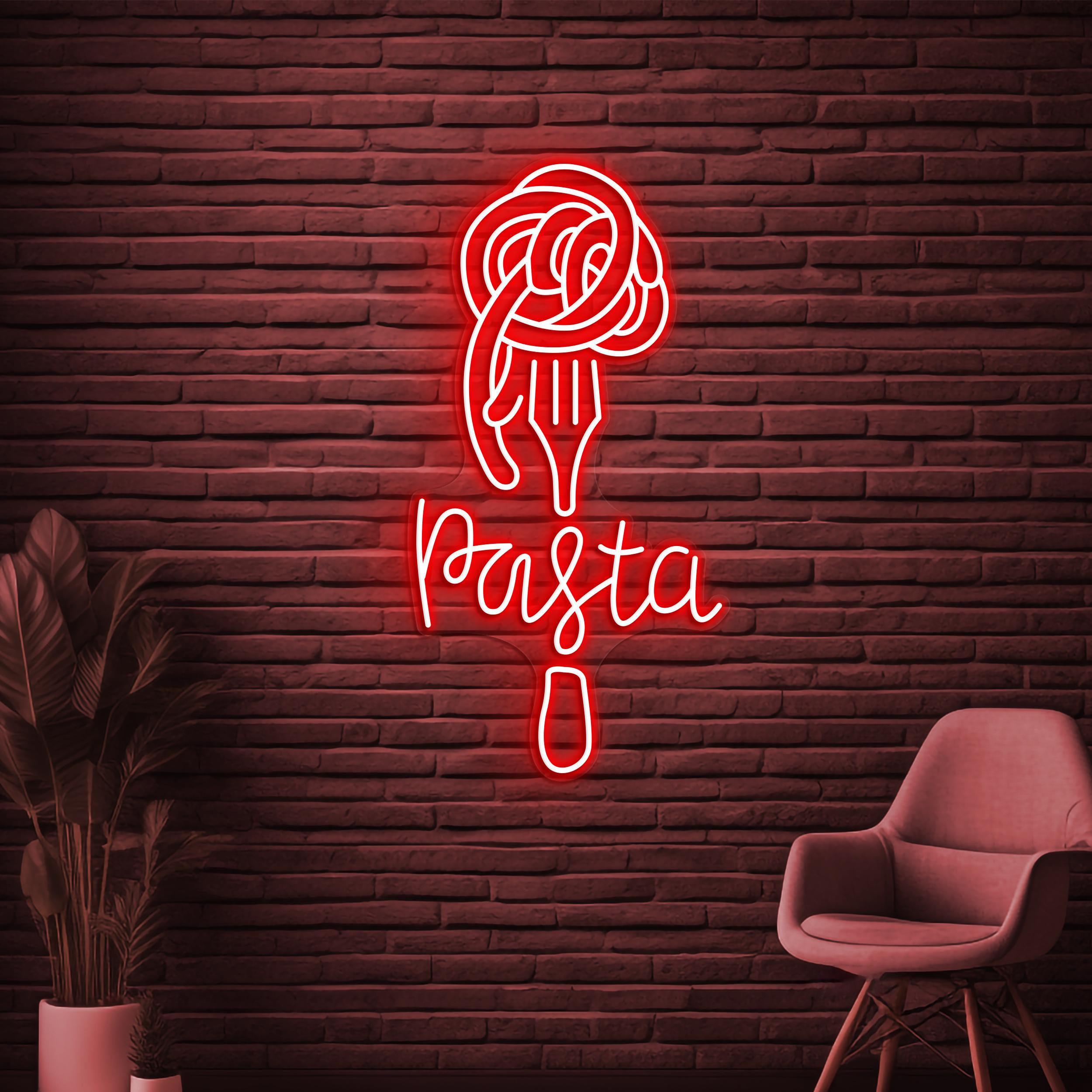 Pasta Neon Sign, Pasta LED Light, Restaurants Wall Decor, Pasta Shop Wall Art, Italian Pasta Neon Sign, Spaghetti Neon Light, Kitchen Decor