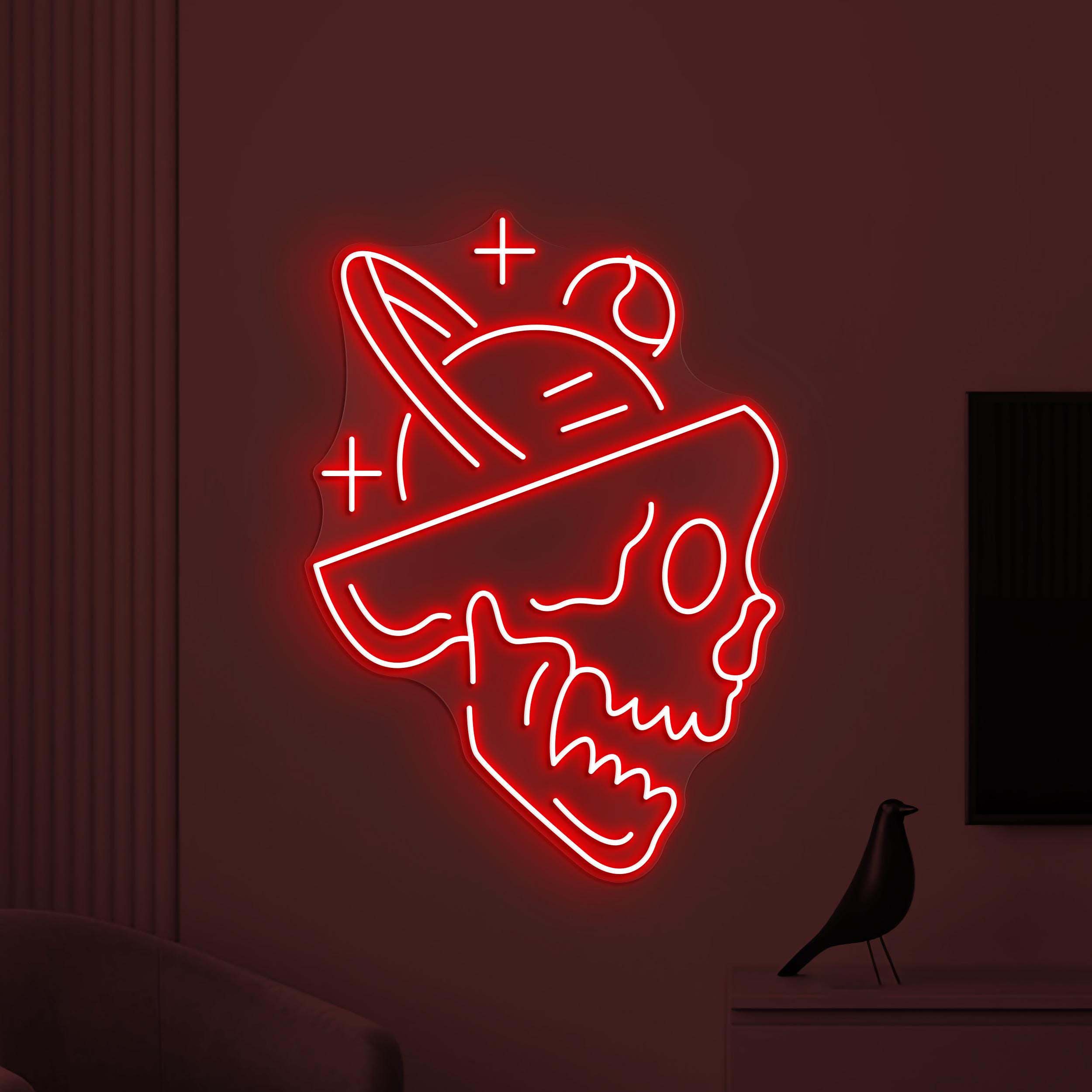 Skull Neon Sign, Skull With Space Planets Light, Cosmic Skull Wall Decor, Skull LED Neon, Horror House Neon Decor, Personalized Skull Sign