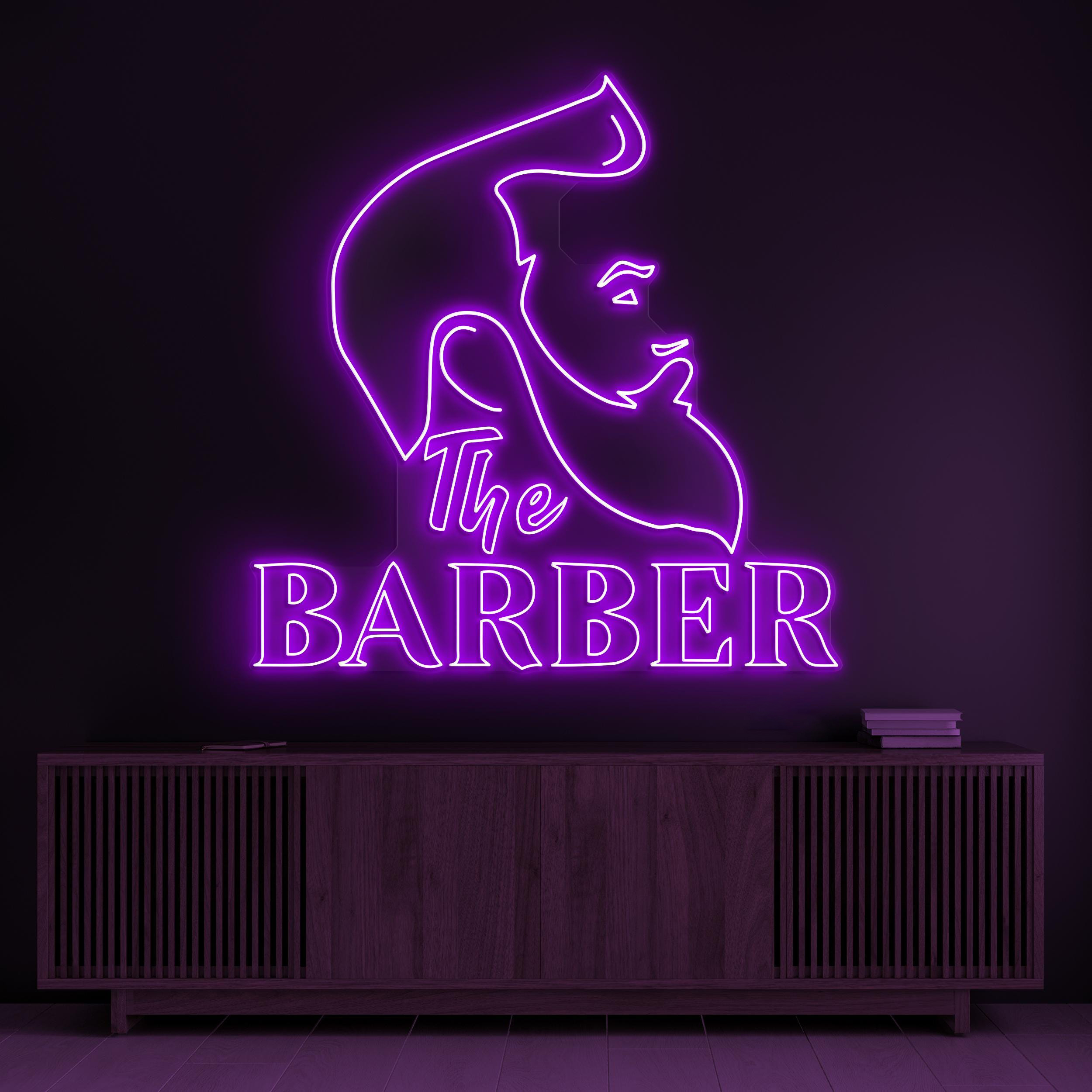 Barber Neon Sign, LED Light for Barber Shop Decor, Business Neon decor, Beauty Salon, Men's Grooming, Haircut Studio, Barbershop Art, Gift