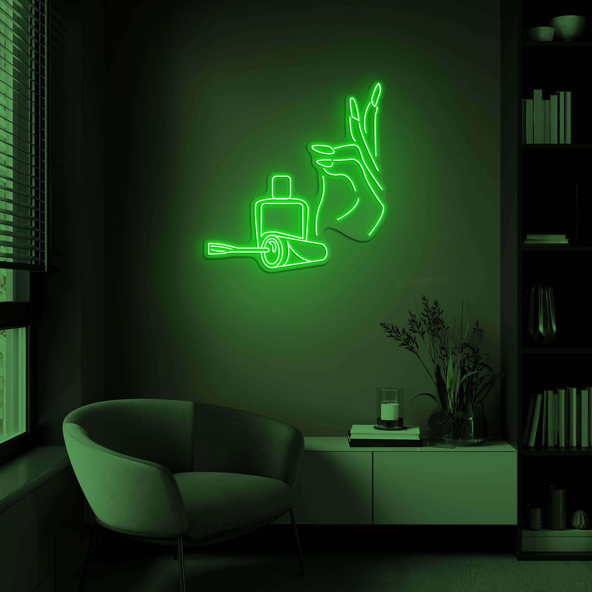 Hand & Nail Polish Neon Sign, Nail Polish LED Light, Manicure Wall Art, Custom Neon Sign, Salon Neon Art, Nail Artist Home Decor, Girly Room