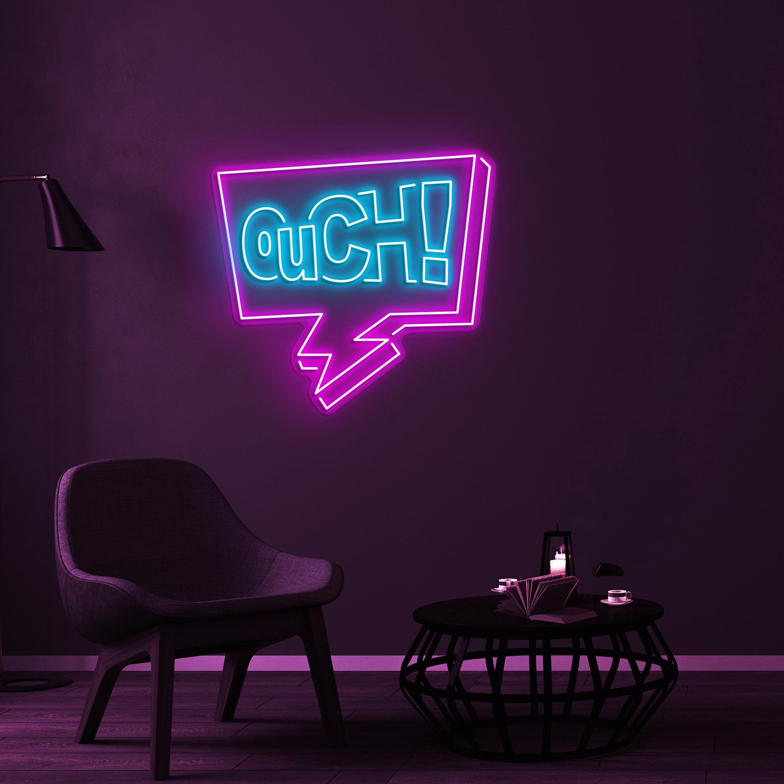 Ouch! Neon Sign, Ouch! LED Light, Party Wall Decor, Customized Neon Sign, Restaurants Neon Light, Cafe Neon Art, Painful Truth Led Sign