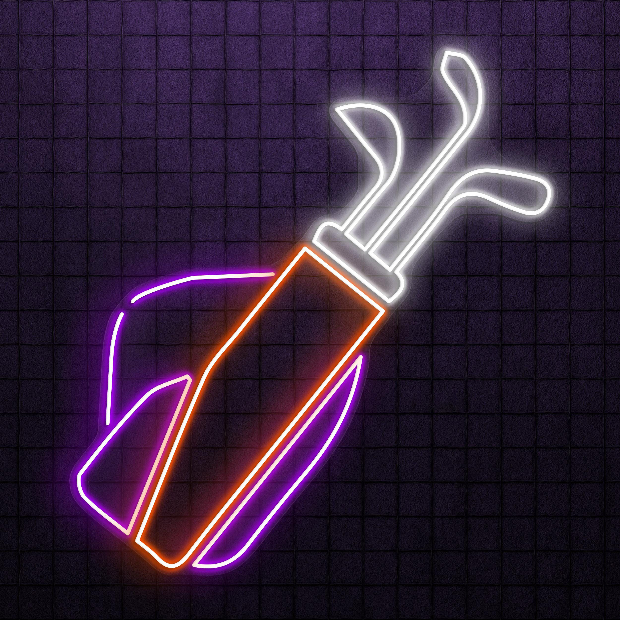 Golf Bag Neon Sign, Golf Bag LED Light, Bag Wall Art, Golf Club Wall Decor, Sports Shop Neon Light, Game Room Decor, Golf Club Wall Art