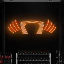 Barbell Neon Sign, Workout LED Pop Light, Gym Decor Neon, Game Room Decor, Man Cave Light, Fitness Studio Sign, Neon Wall Art, Gym Gift Idea