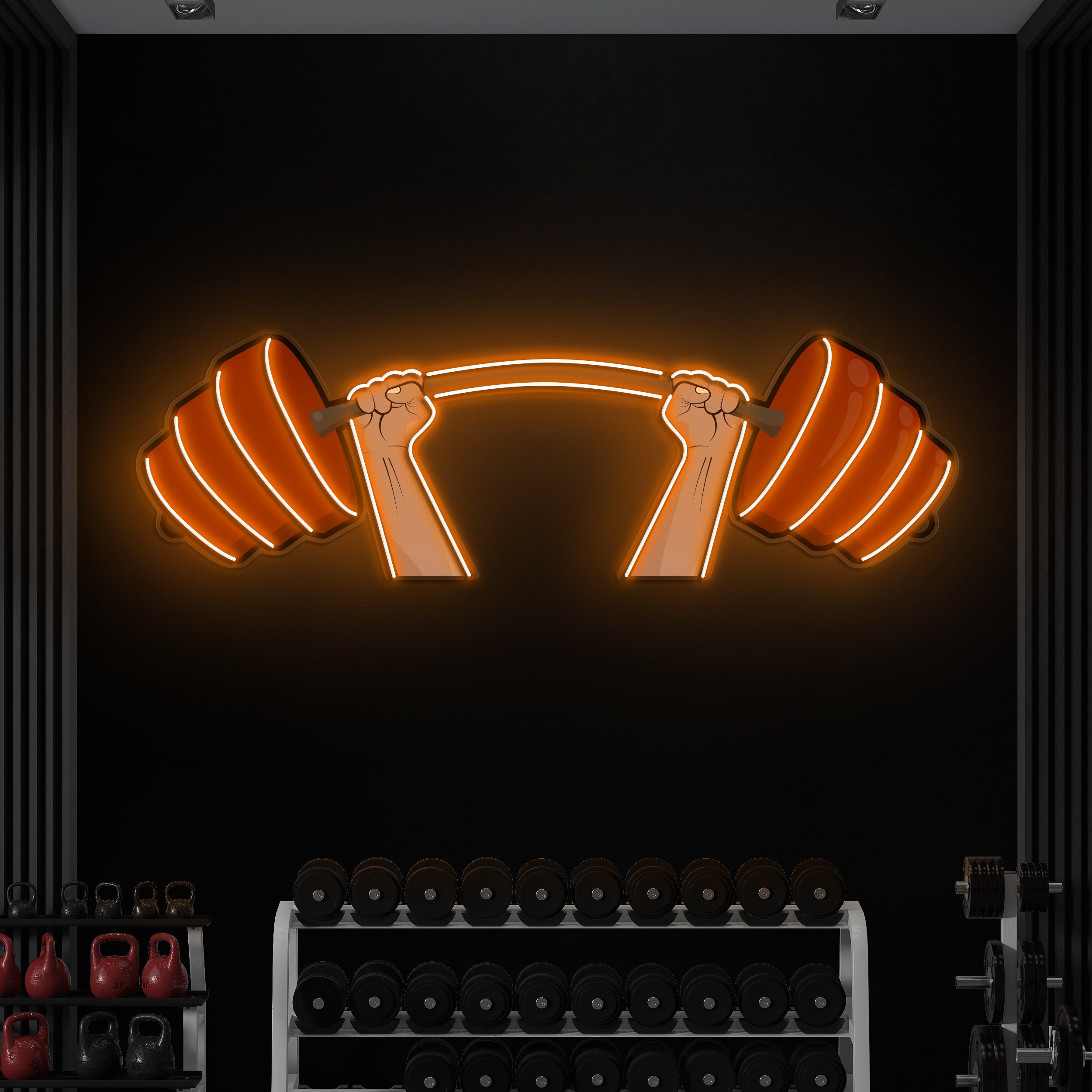 Barbell Neon Sign, Workout LED Pop Light, Gym Decor Neon, Game Room Decor, Man Cave Light, Fitness Studio Sign, Neon Wall Art, Gym Gift Idea