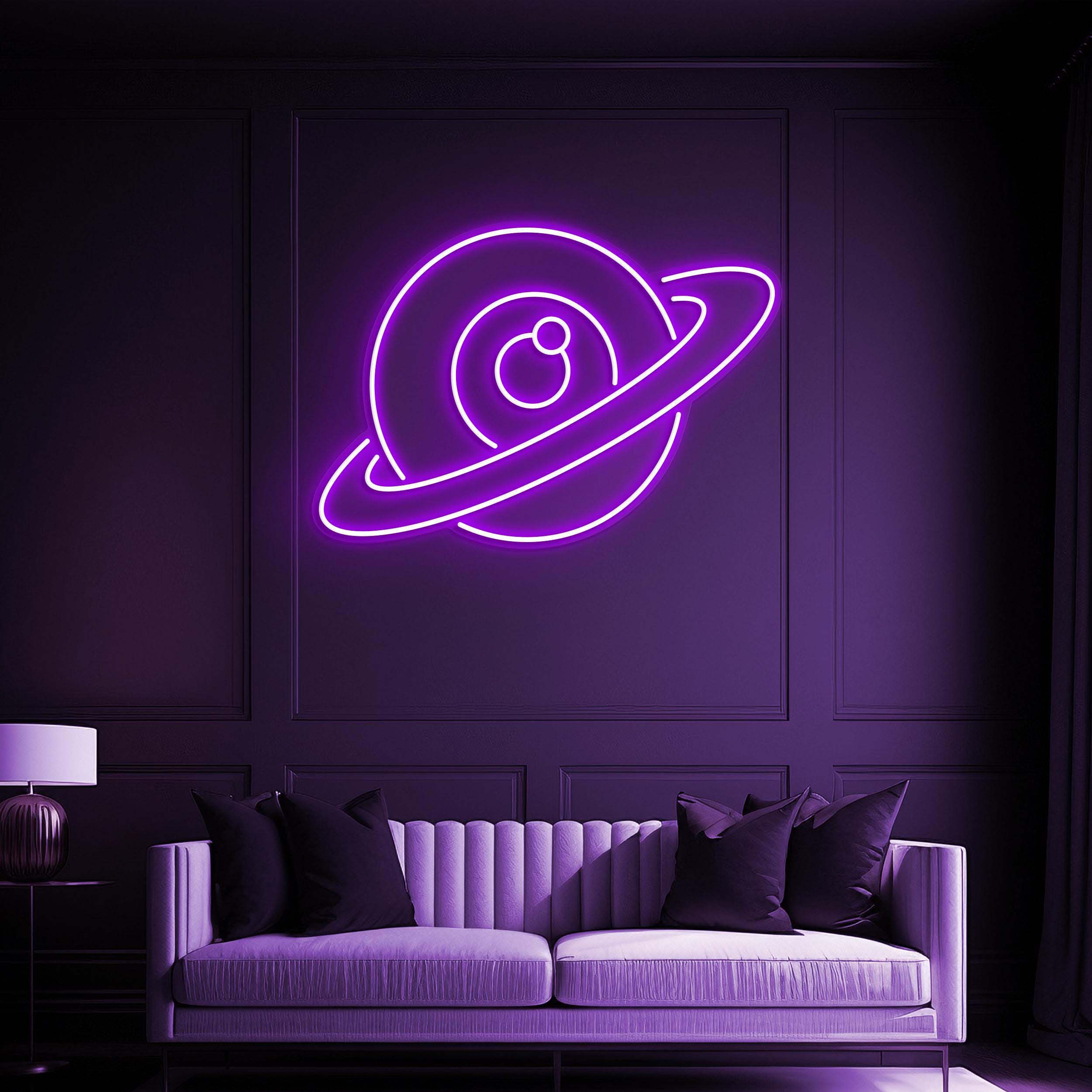 Planet Neon Sign, Saturn Neon Sign, Planet Wall Decor, Custom Neon Sign, Kids Room Decor, Space Wall Art, Home Wall Decor, Space Lover, Gift