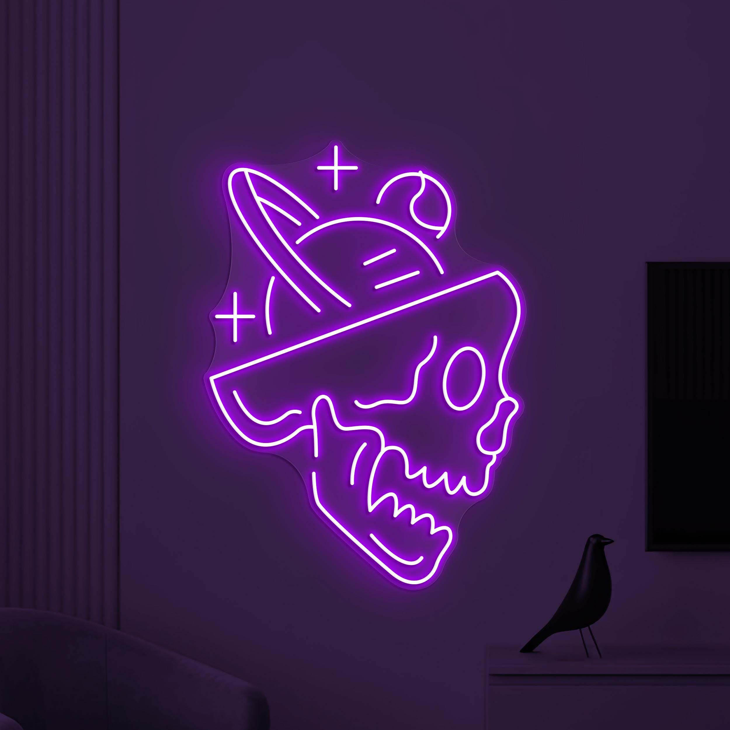 Skull Neon Sign, Skull With Space Planets Light, Cosmic Skull Wall Decor, Skull LED Neon, Horror House Neon Decor, Personalized Skull Sign