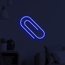 Paper Clip Neon Sign, Paper Clip LED Light, Office Wall Art, Cafe, Bar, Restaurant Decor, Neon Sign, Custom Neon Sign, Books Shop Neon Light