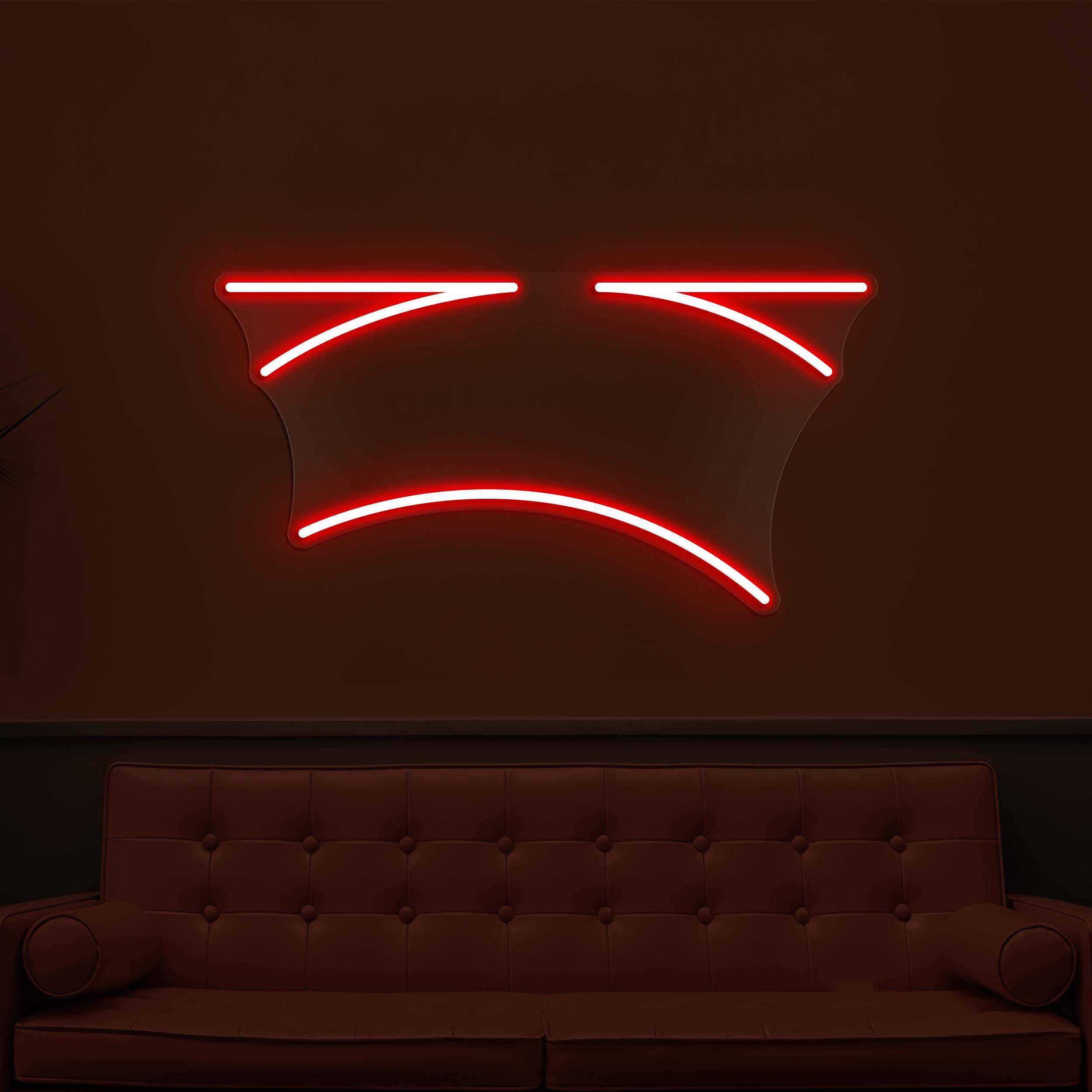 Sad Face Neon Sign, Sad Face LED Light, Sad Emoji Wall Art, Sad Mood Wall Decor, Home Neon Light, Kids Room Decor, Customized Neon Sign