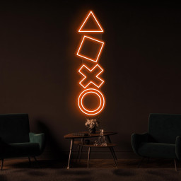 Game Icons Neon Sign, Game Icons LED Light, Game Icons Symbols Wall Decor, Game Room Wall Art, Man Cave Neon Light, Bar & Cafe Wall Art