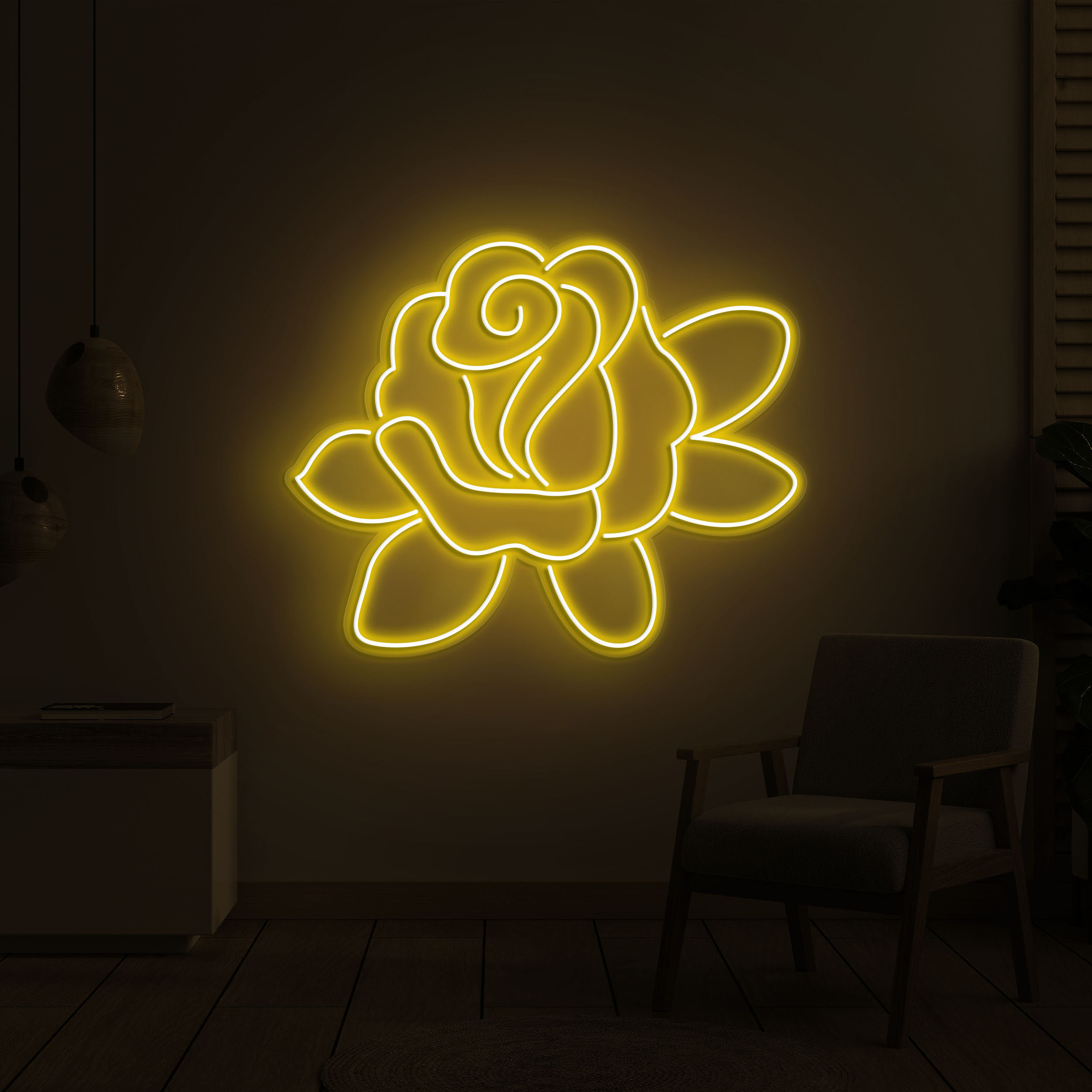 Rose Flower LED Neon Light, Rose LED Neon Sign, Wedding Decoration, Flower Neon Sign for Bedroom Home Wall Decor, Personalized Gift idea