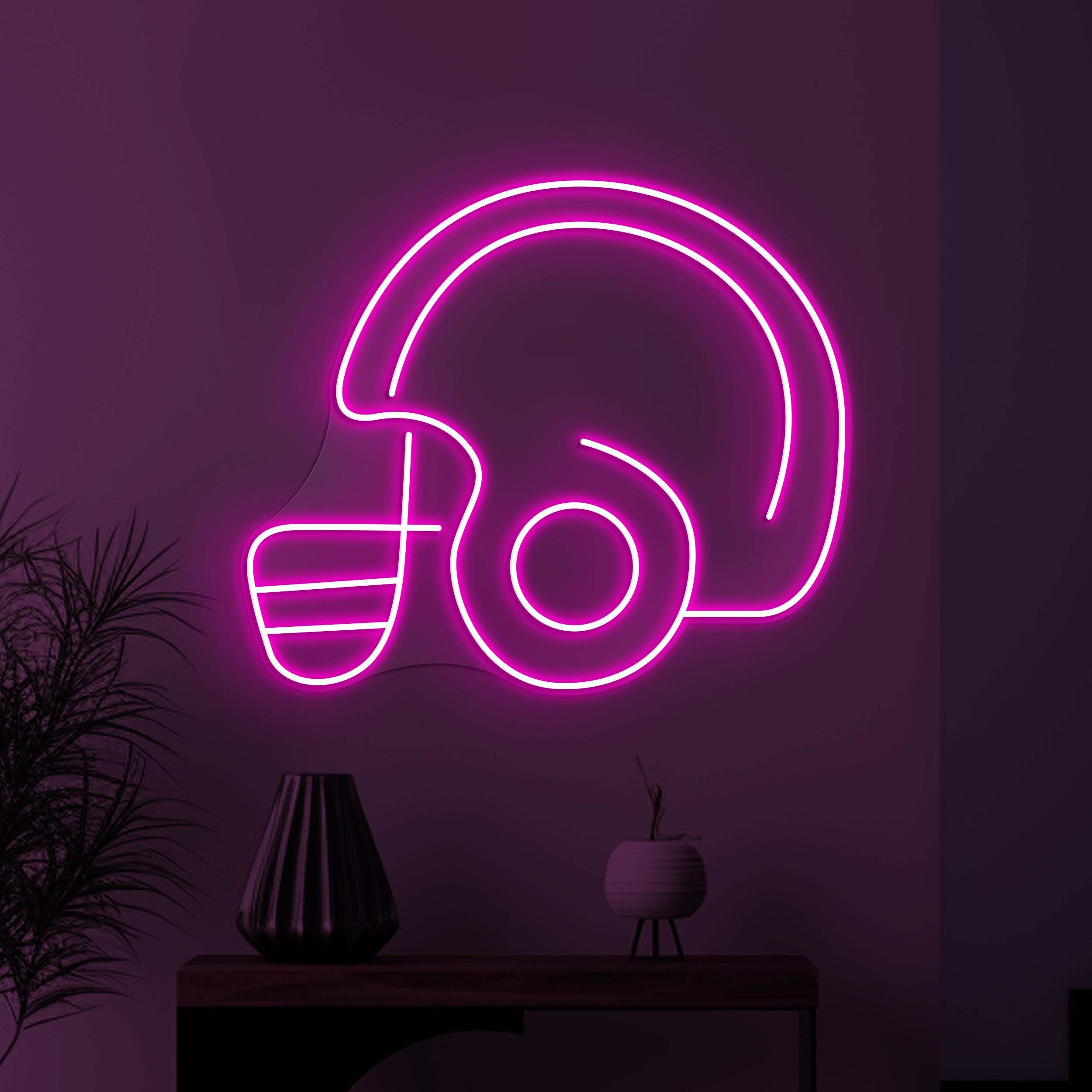 Football Helmet Neon Sign, Football Helmet LED Light, Sports Helmet Wall Art, Football Club Decor, Sports Shop Light, American Football Sign