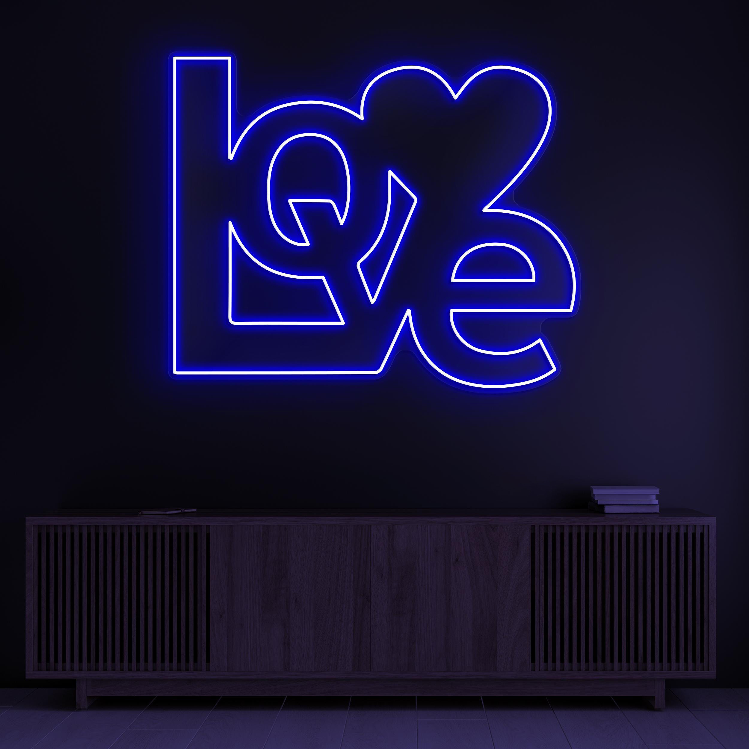 Love Neon Sign, Love LED Light, Love Logo Wall Art, Romantic Neon Sign, Custom Neon Art, Couple Gift, Wedding Party Decor, Couple Neon Light