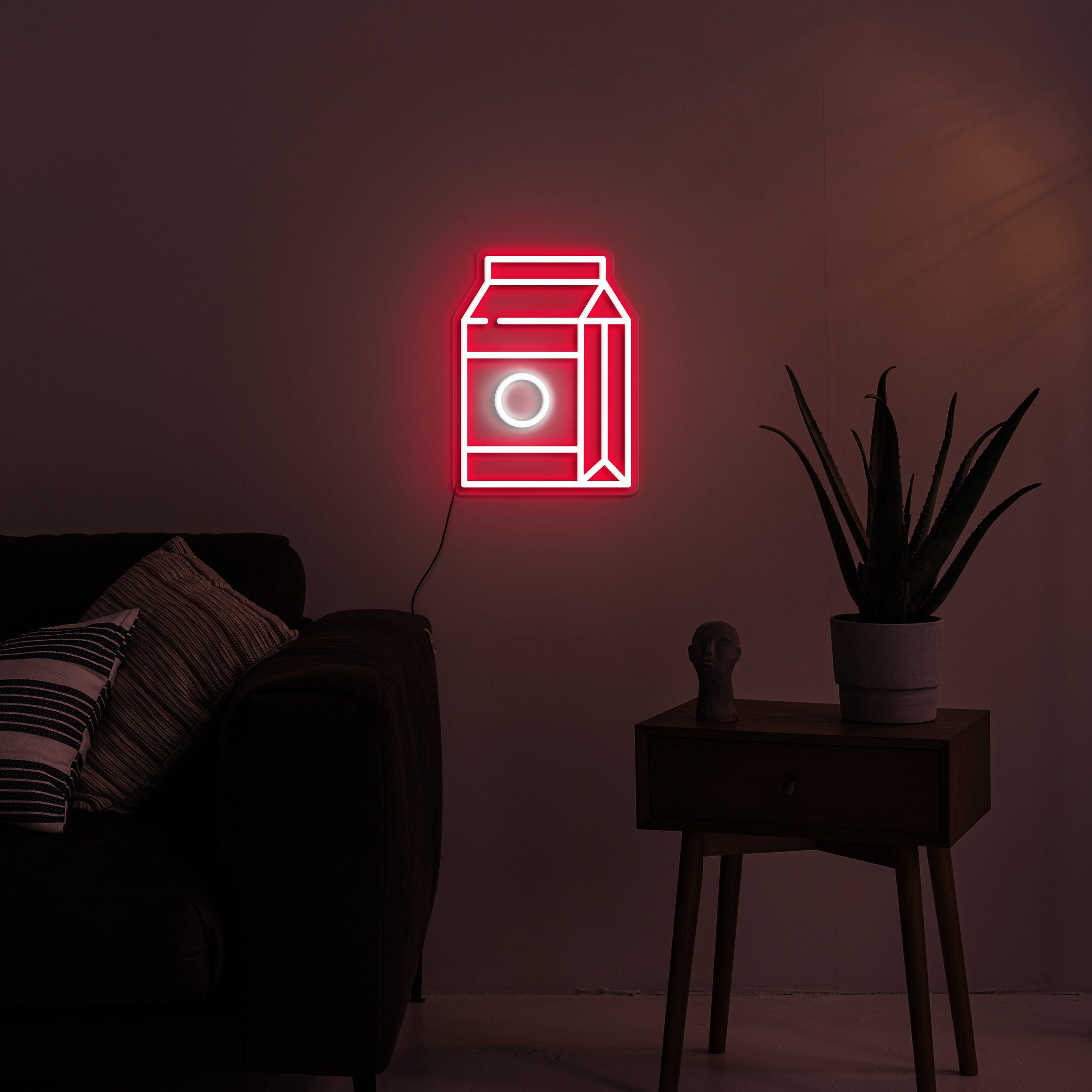 Milk Carton LED Neon Sign | Cute Kids Room Lamp | Dimmable Wall Art | USB Powered | Party Decoration | Custom Milk Box Neon Light| Neon Sign